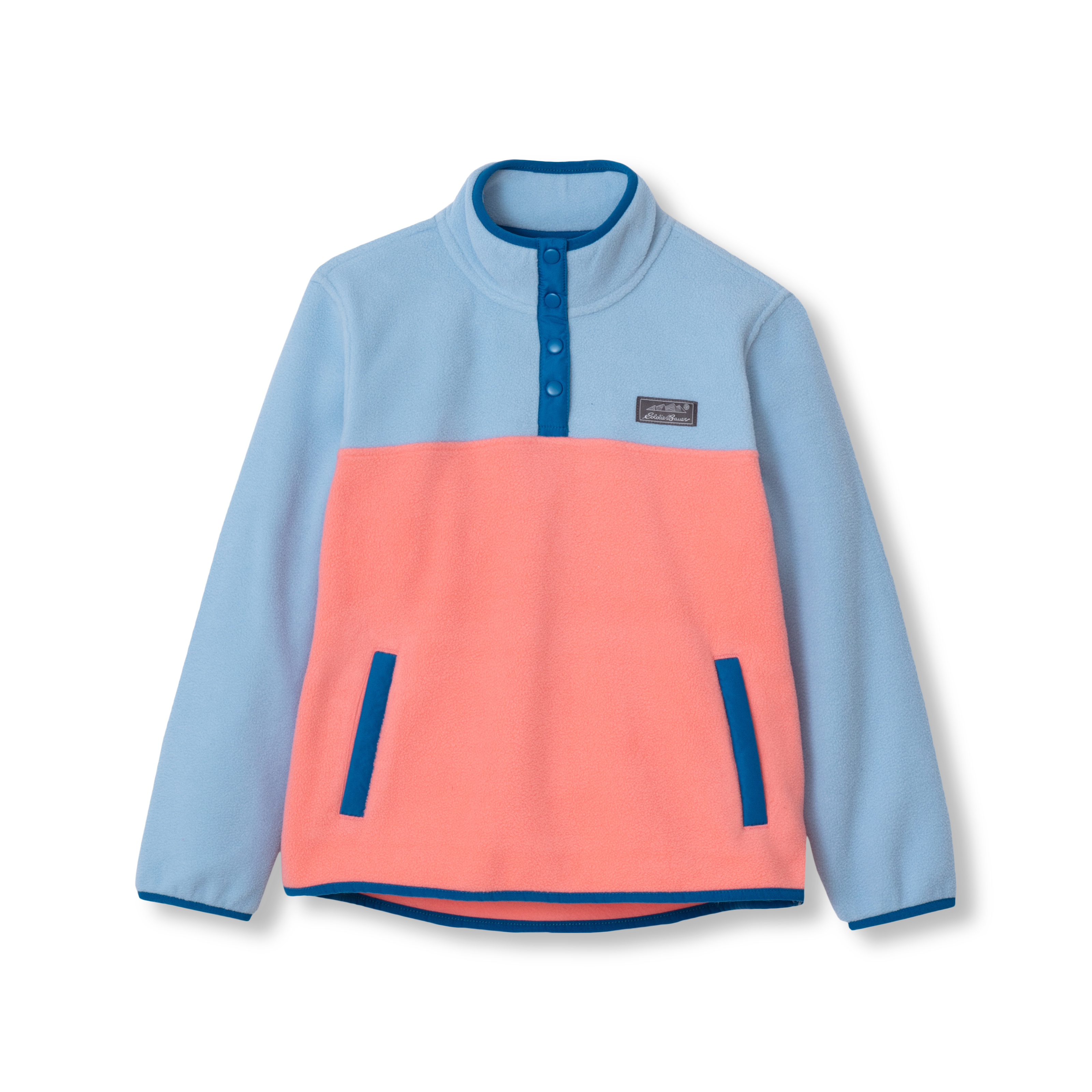 Eddie Bauer Kids Girls Quest Fleece Snap Neck Pullover Eddie Bauer Kids Girls Quest Fleece Snap Neck Pullover