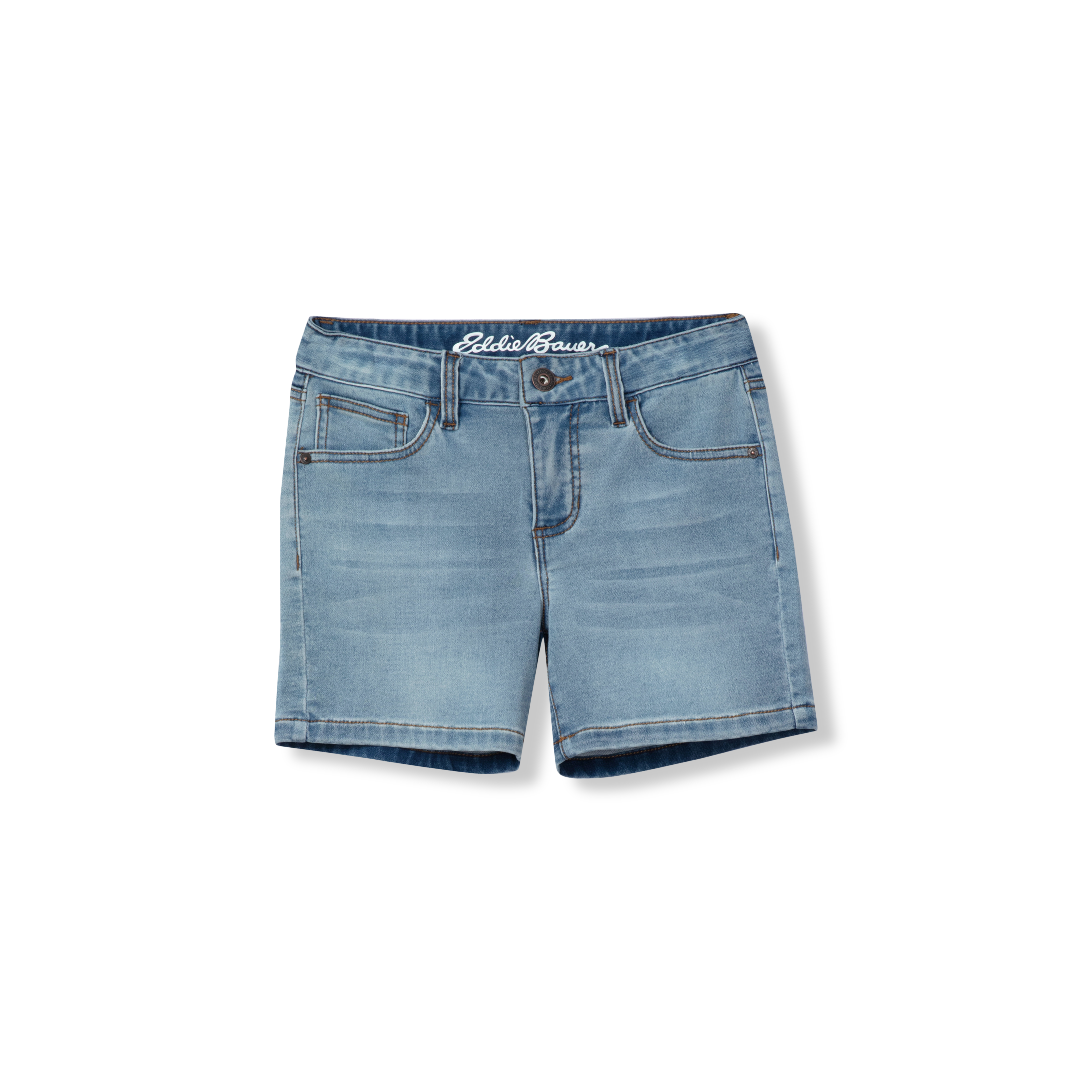 Eddie Bauer Kids Girls Flex Knit Denim Shorts
