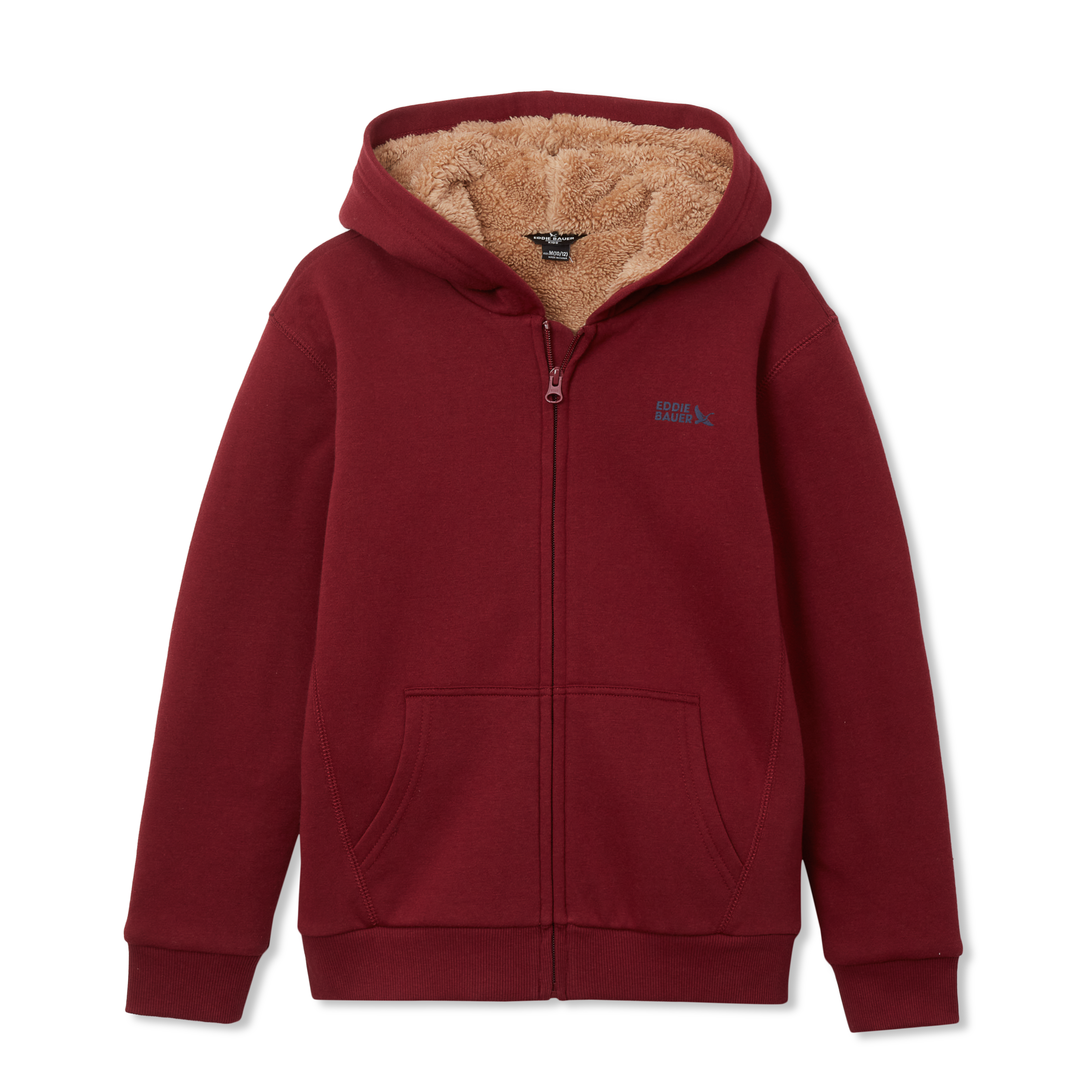Eddie Bauer Boys Camp Fleece Faux Shearling-Lined Hoodie