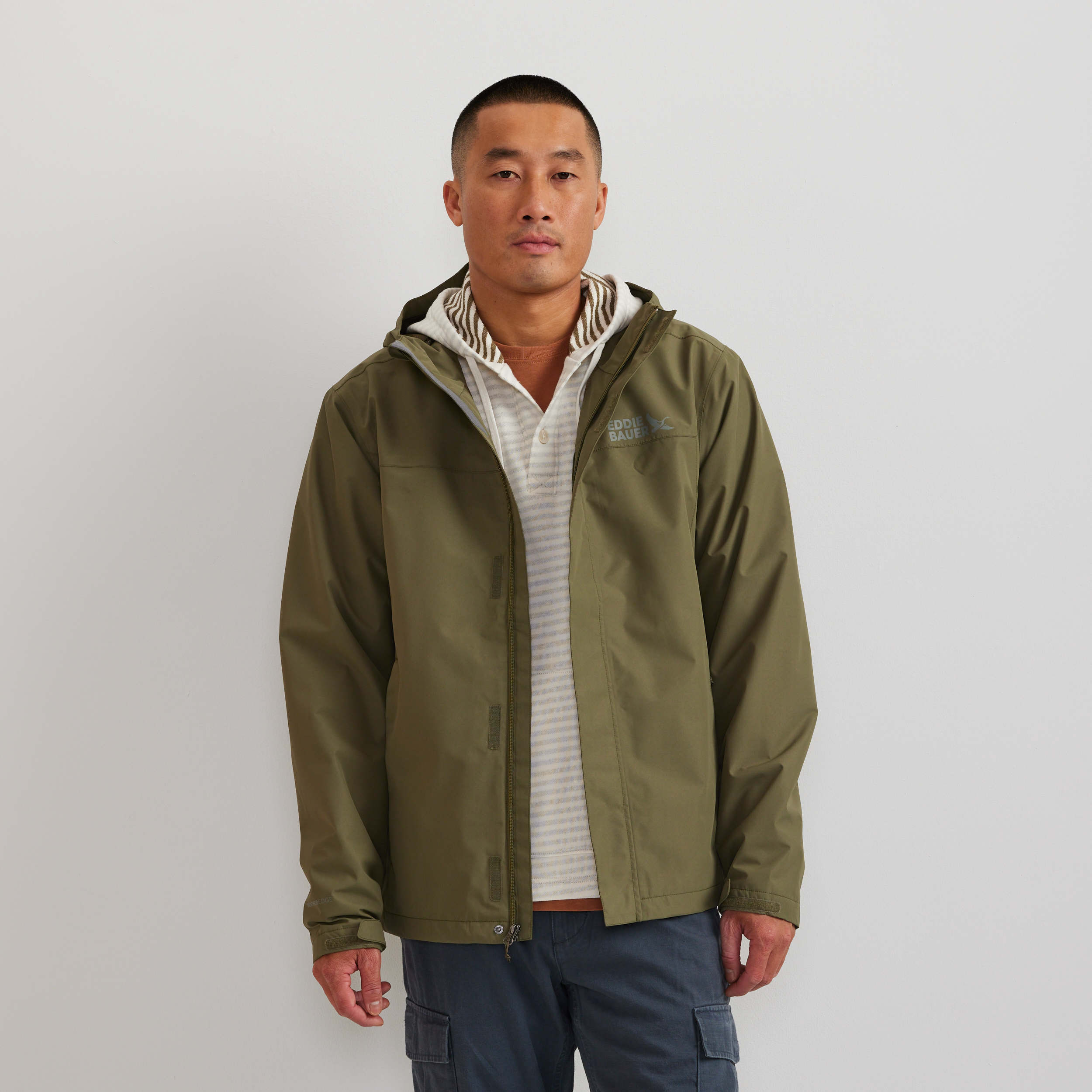 Eddie Bauer カーキ 黒タグ　ブルゾン エディーバウアー EDDIE BAUER 黒タグ 復刻 ジャケット マウンテン