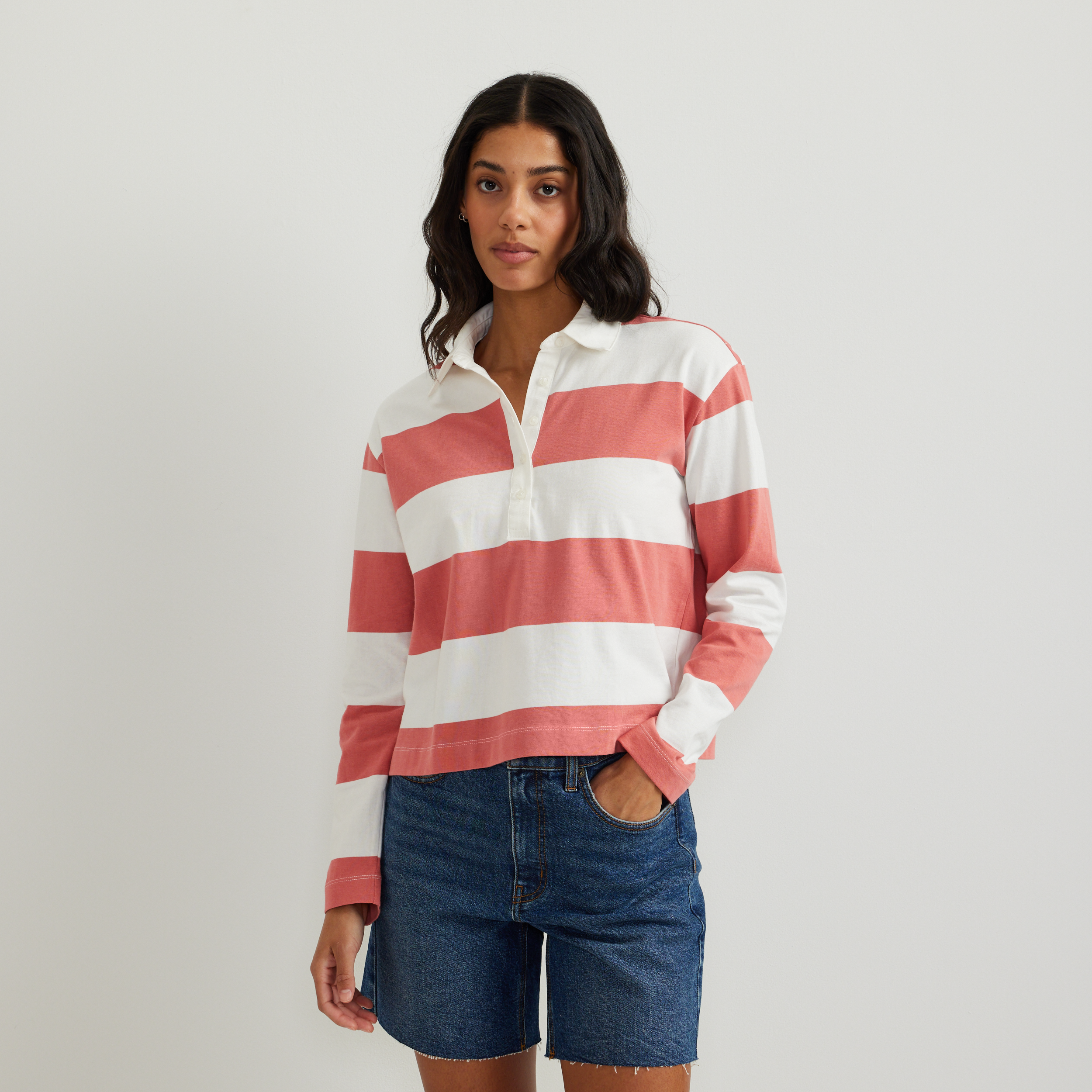 Eddie Bauer Women's LS Rugby Polo