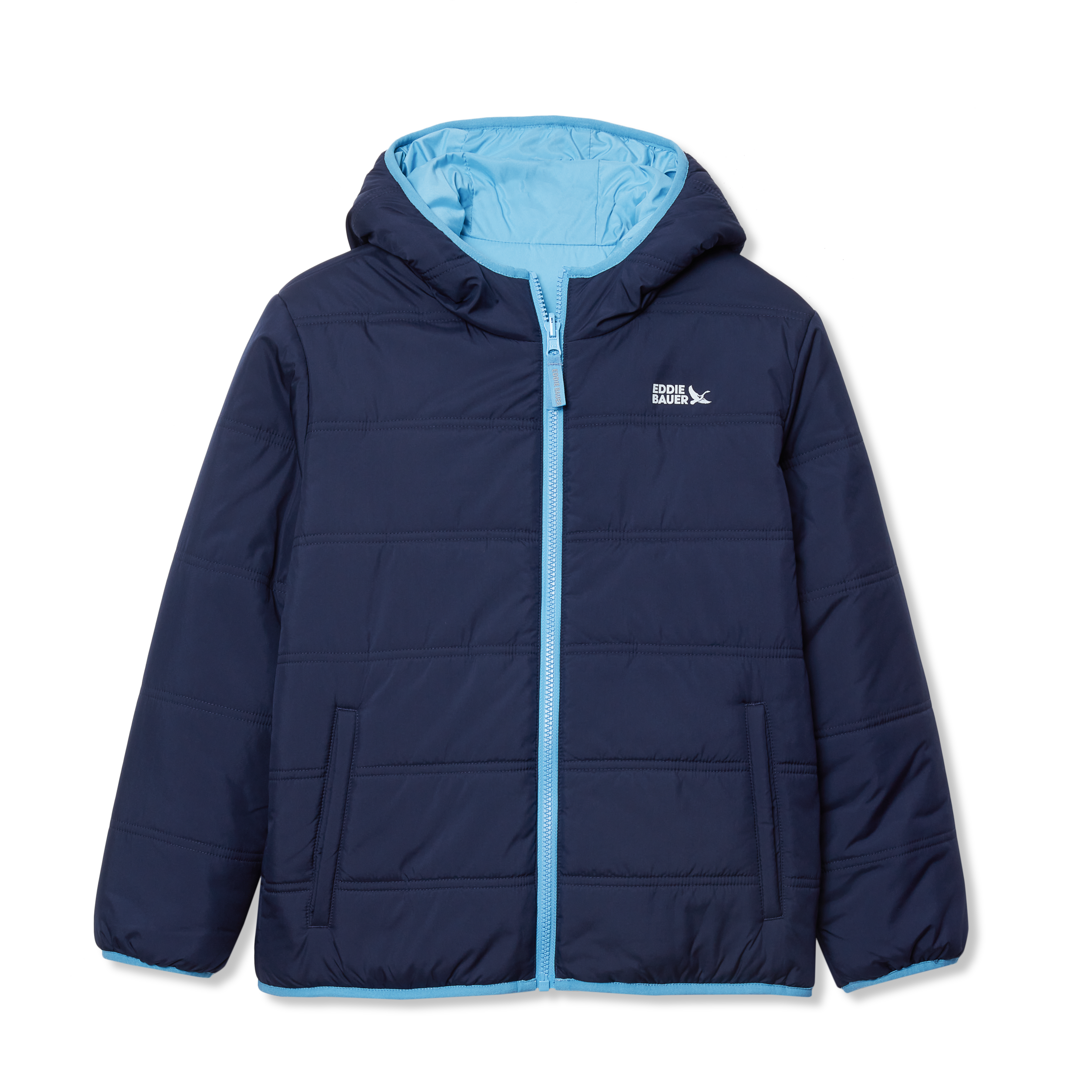 Eddie Bauer Girls Deer Harbor Reversible Hooded Jacket