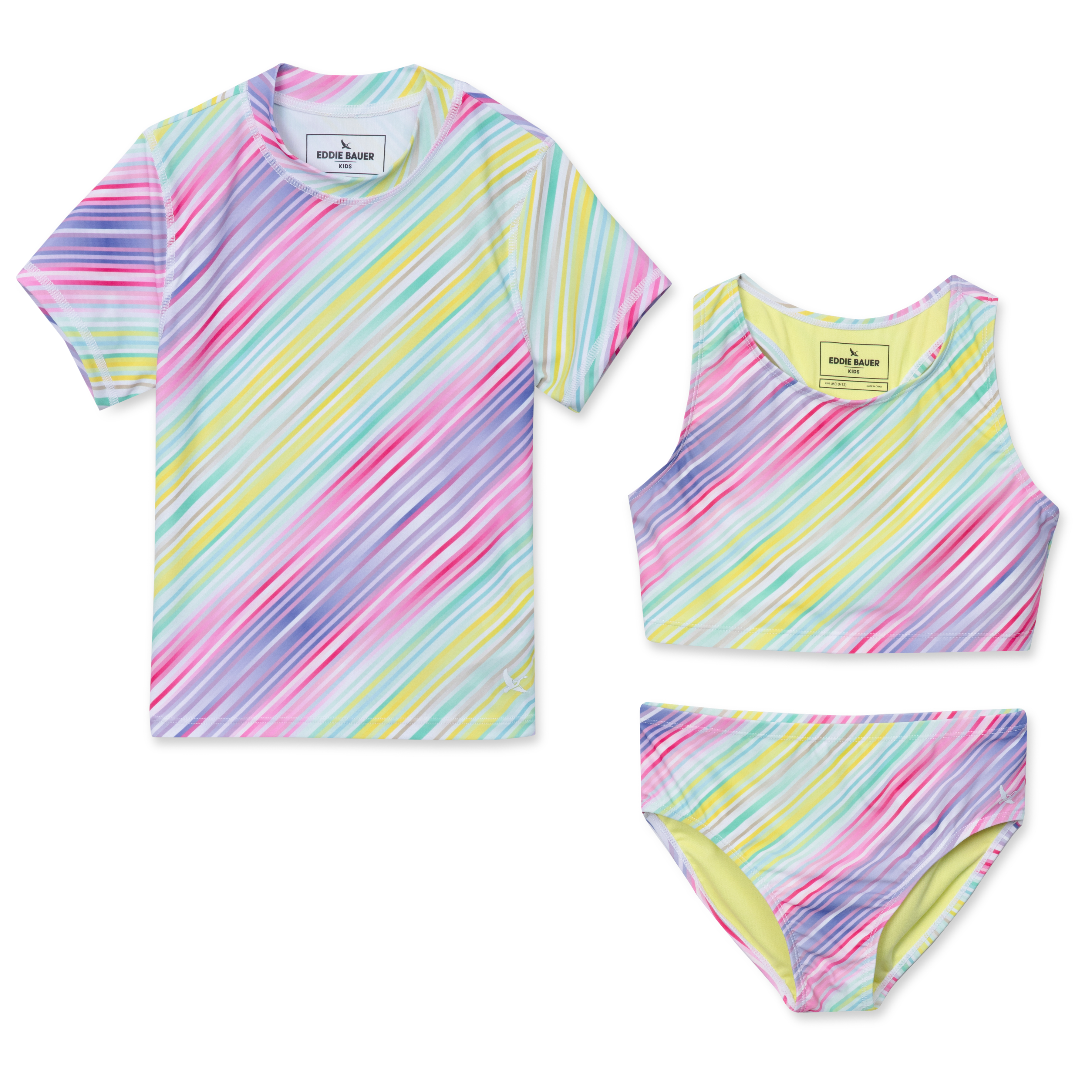 Eddie Bauer Girls Sea Spray 3 PC SS Swim Set