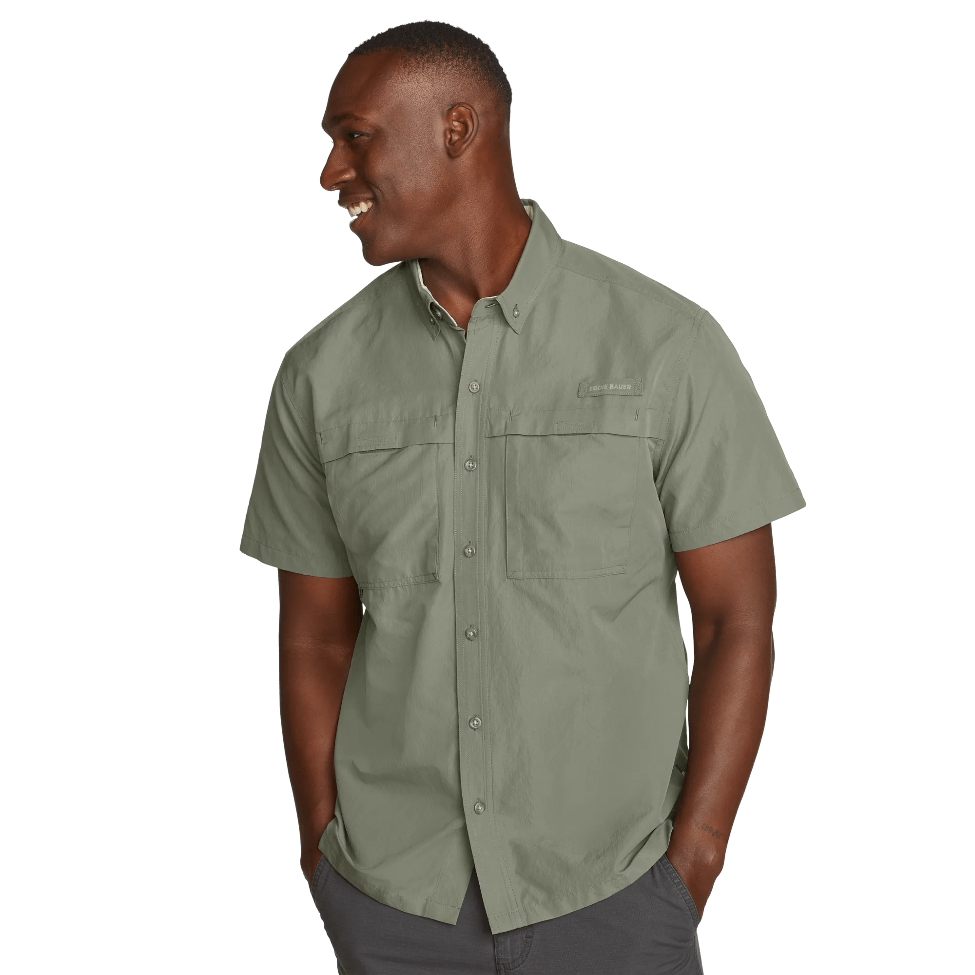 Eddie Bauer Men's SS Rainier Ripstop Shirt