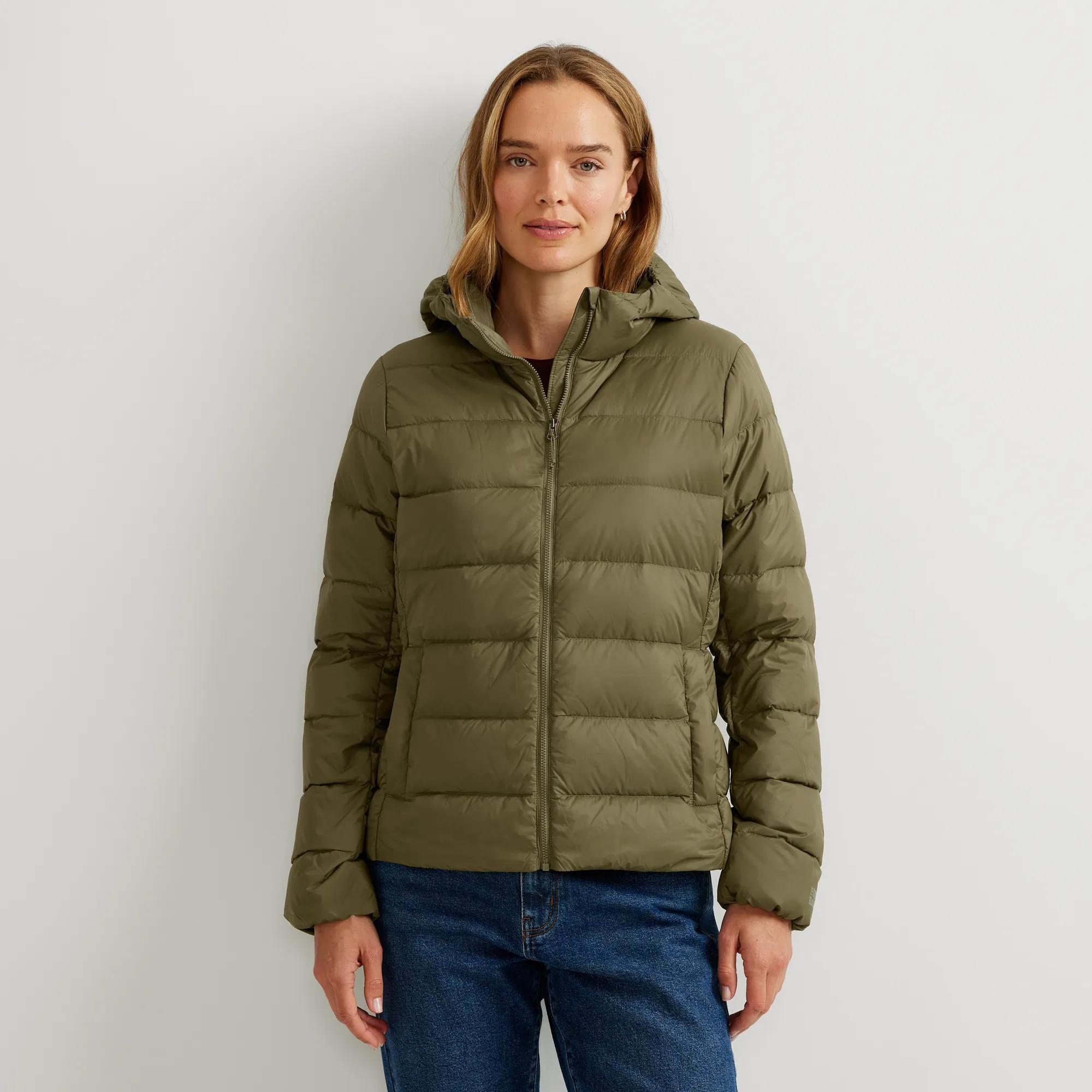 Veste Coupe-vent Eddie Bauer Femme - Beige Moyen - Taille M - Capuche Nylon