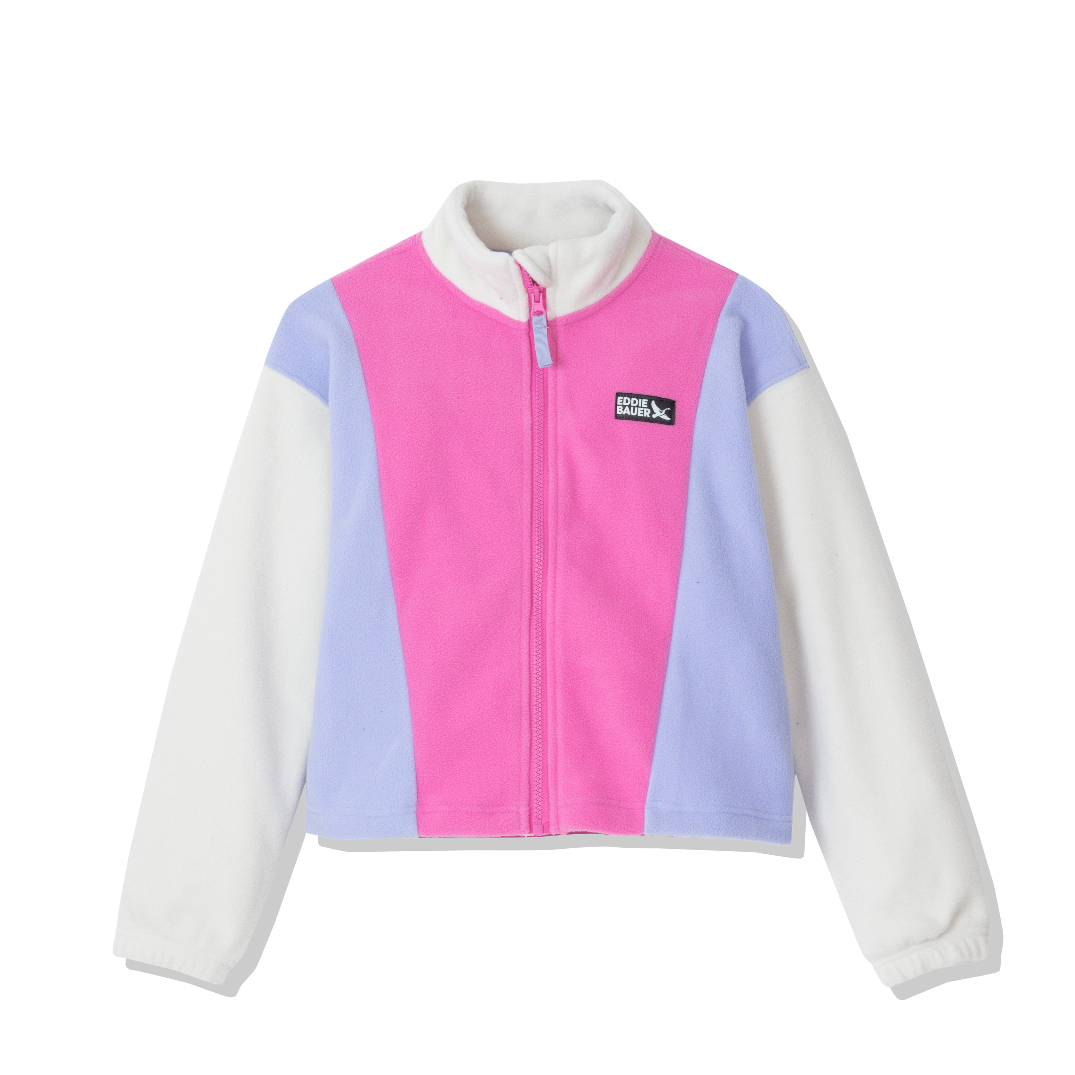 Eddie Bauer Kids Girls Quest Fleece Colorblock Full Zip Jacket