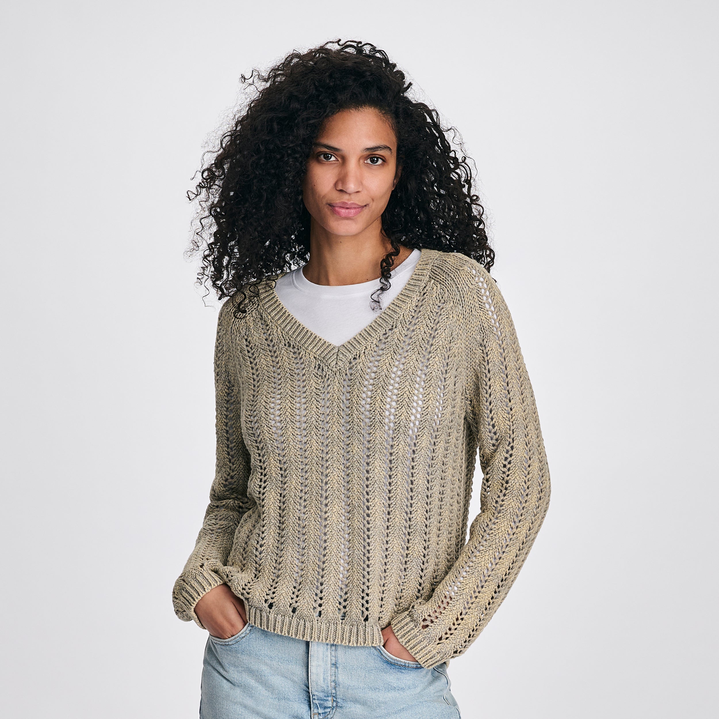 Eddie Bauer Women's Pointelle LS Pullover