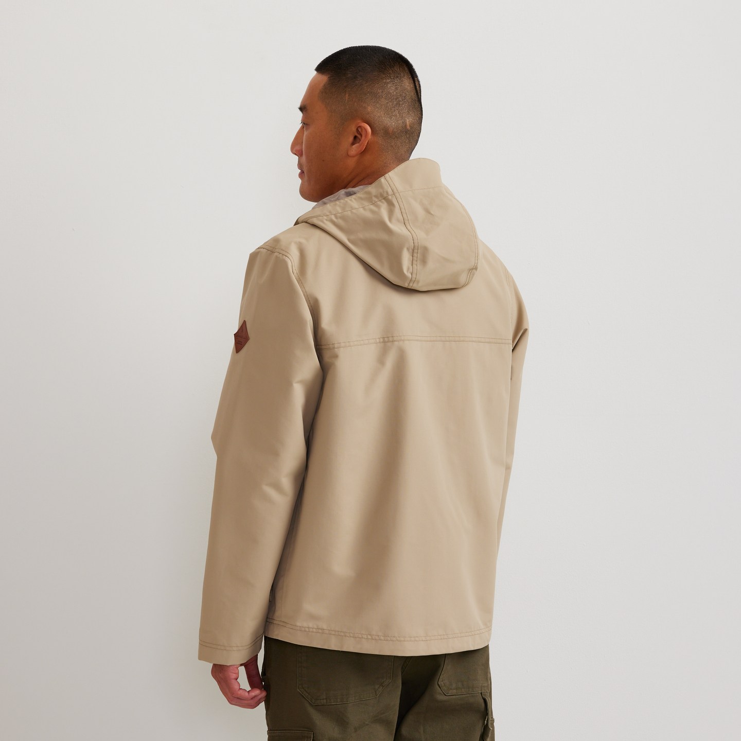 Men's Friday Harbor Rain Jacket-Light Khaki-Regular-F1