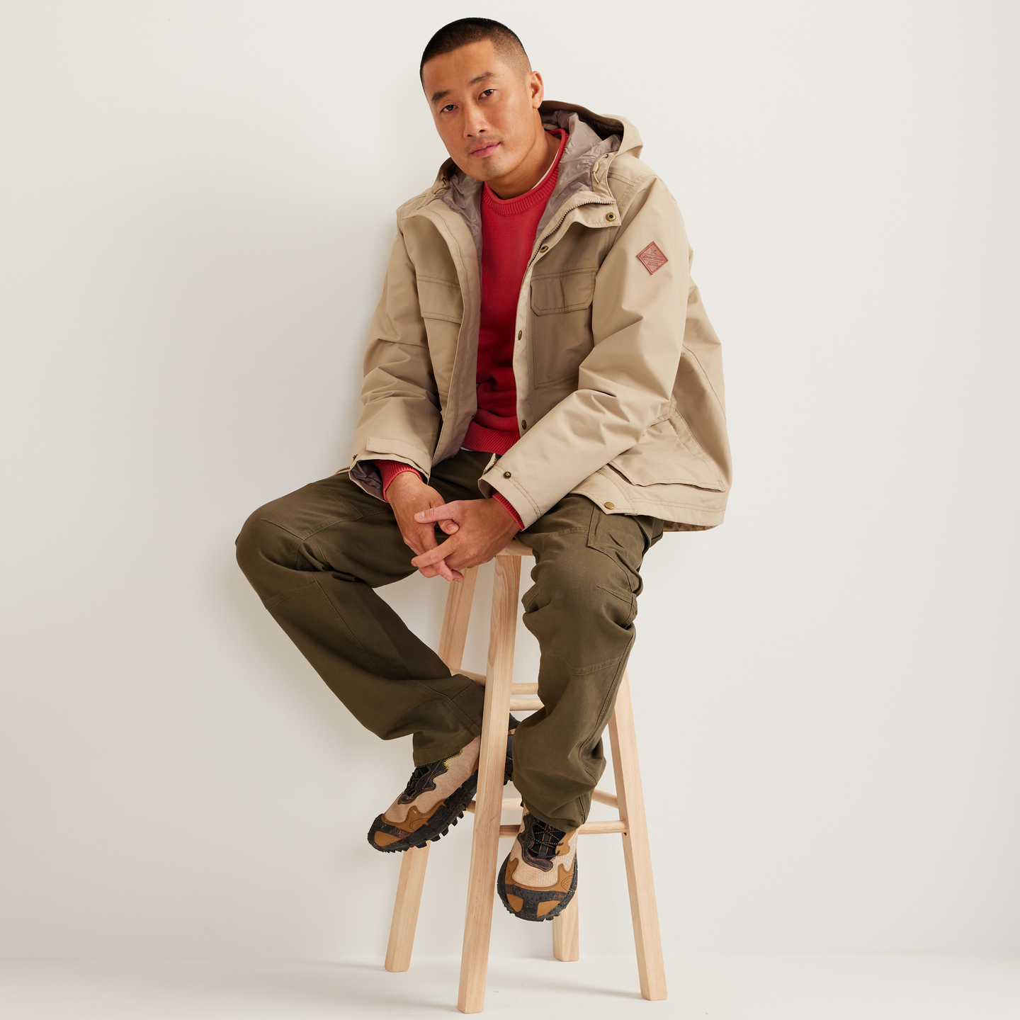 Men's Friday Harbor Rain Jacket-Light Khaki-Regular-T7