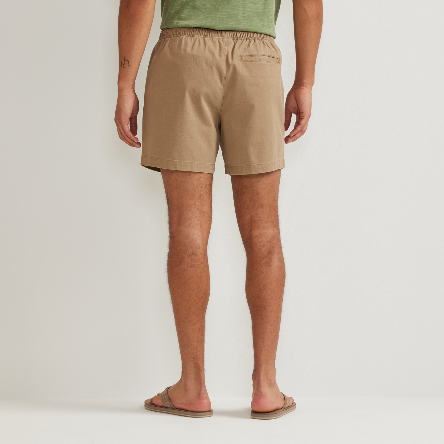 Men's Po Twill Short-Dk Khaki-Regular-F1