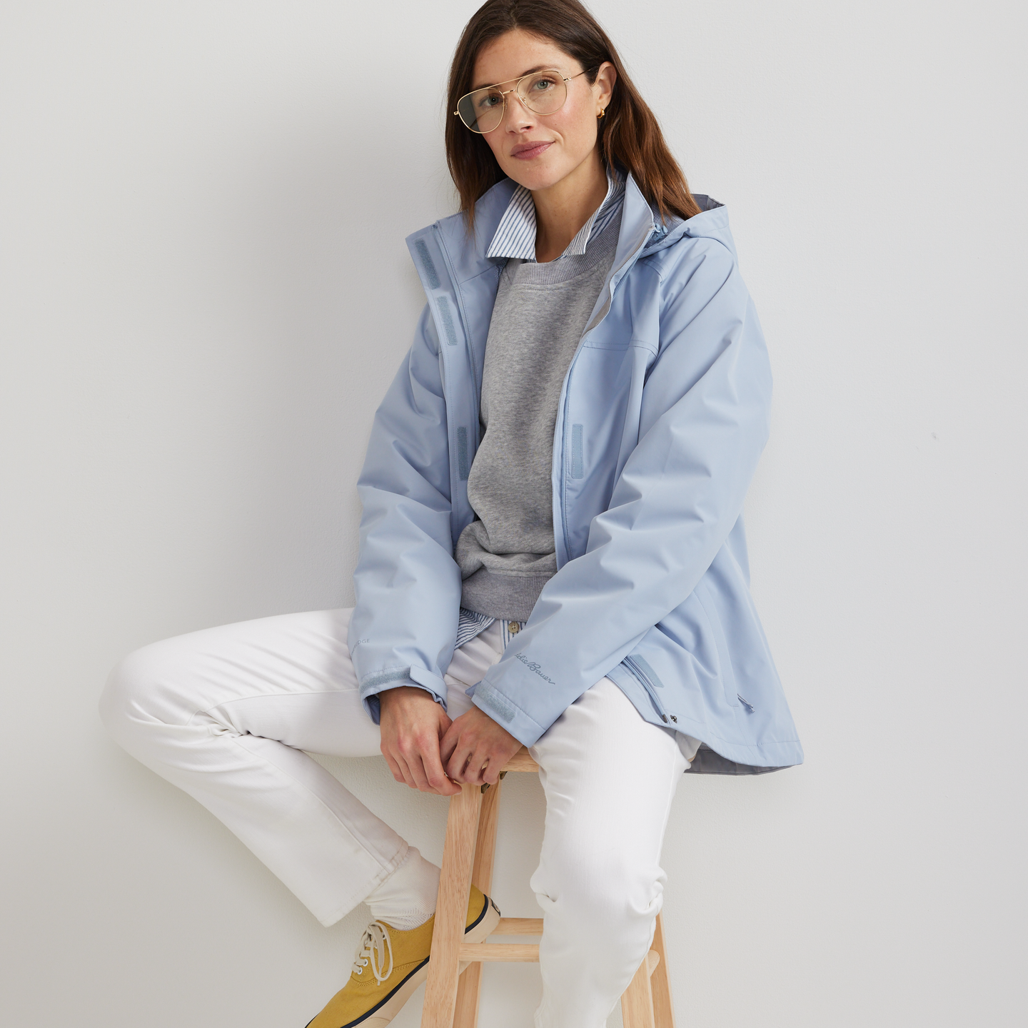 Women's Rainfoil® Waterproof Packable Hooded Rain Jacket-Blue Smoke-Regular-T3