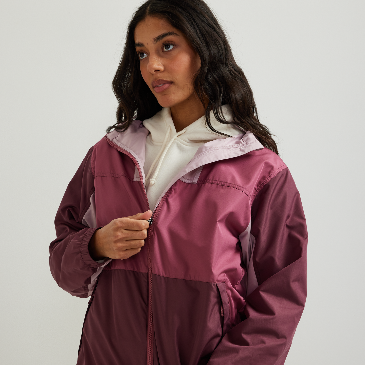 Women's Momentum Windproof Hoodie-CLARET-Regular-T4