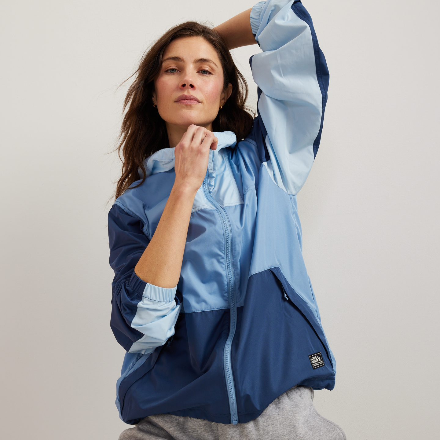 Women's Momentum Windproof Hoodie-Blue Fog-Regular-T5