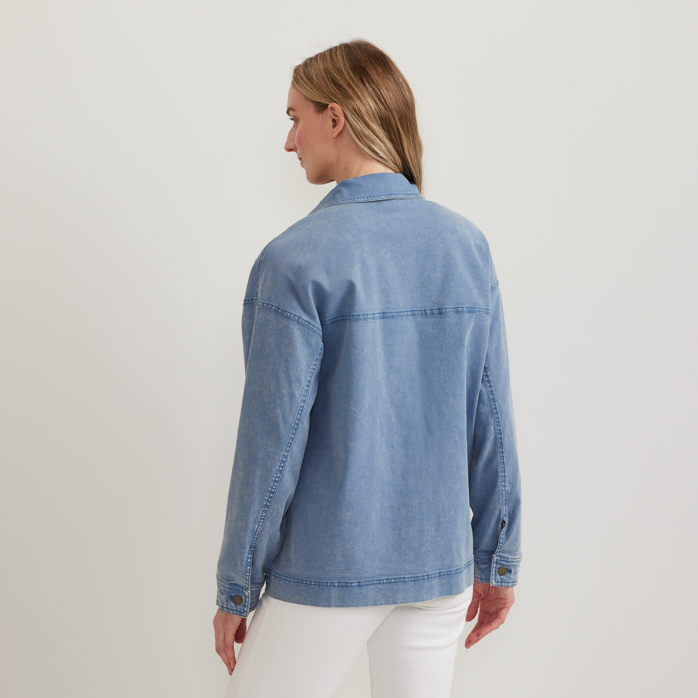Women's Seabrook Vintage Washed Jacket-Tile Blue-Regular-F1