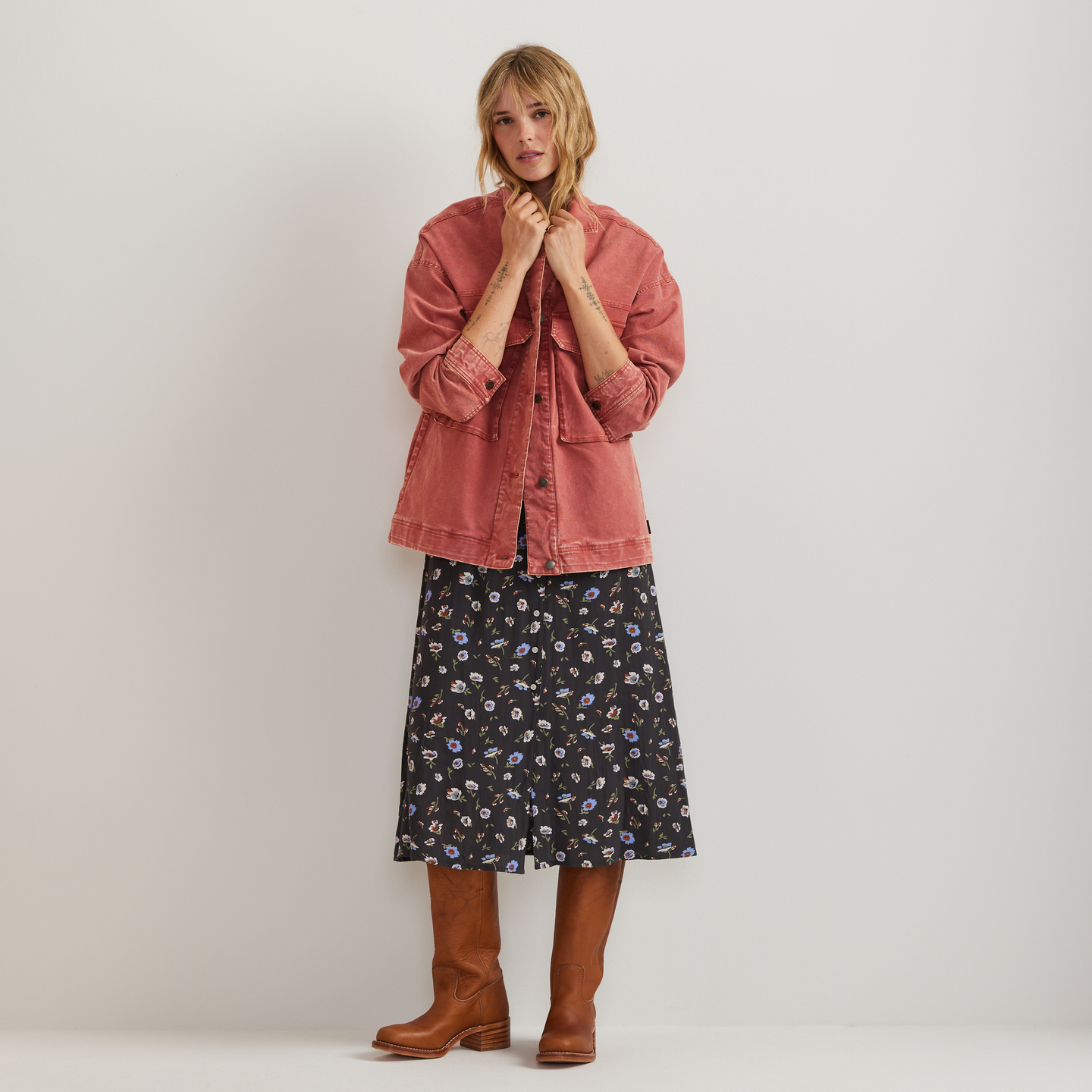 Women's Seabrook Vintage Washed Jacket-Mineral Red-Regular-T7