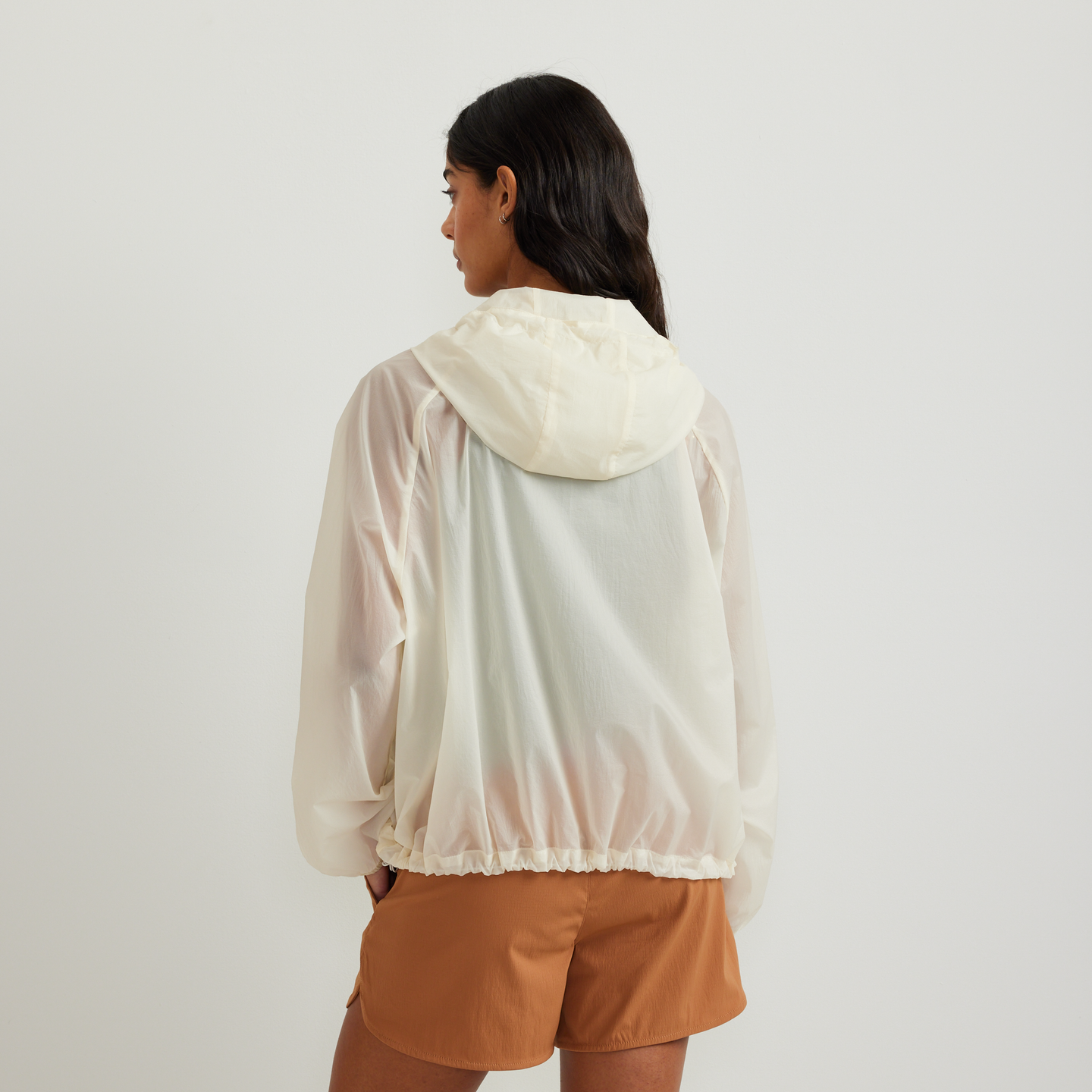 Women's Sunbeam Sheer Windbreaker-Ivory-Regular-F1