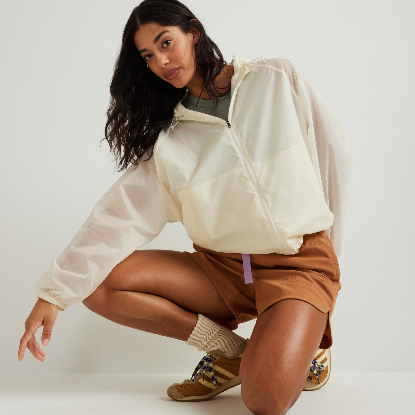 Women's Sunbeam Sheer Windbreaker-Ivory-Regular-T7