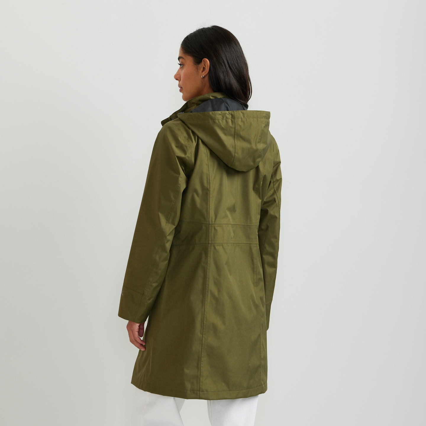 Women's Girl On The Go® Waterproof Hooded Trench Coat-Alder-Regular-F1