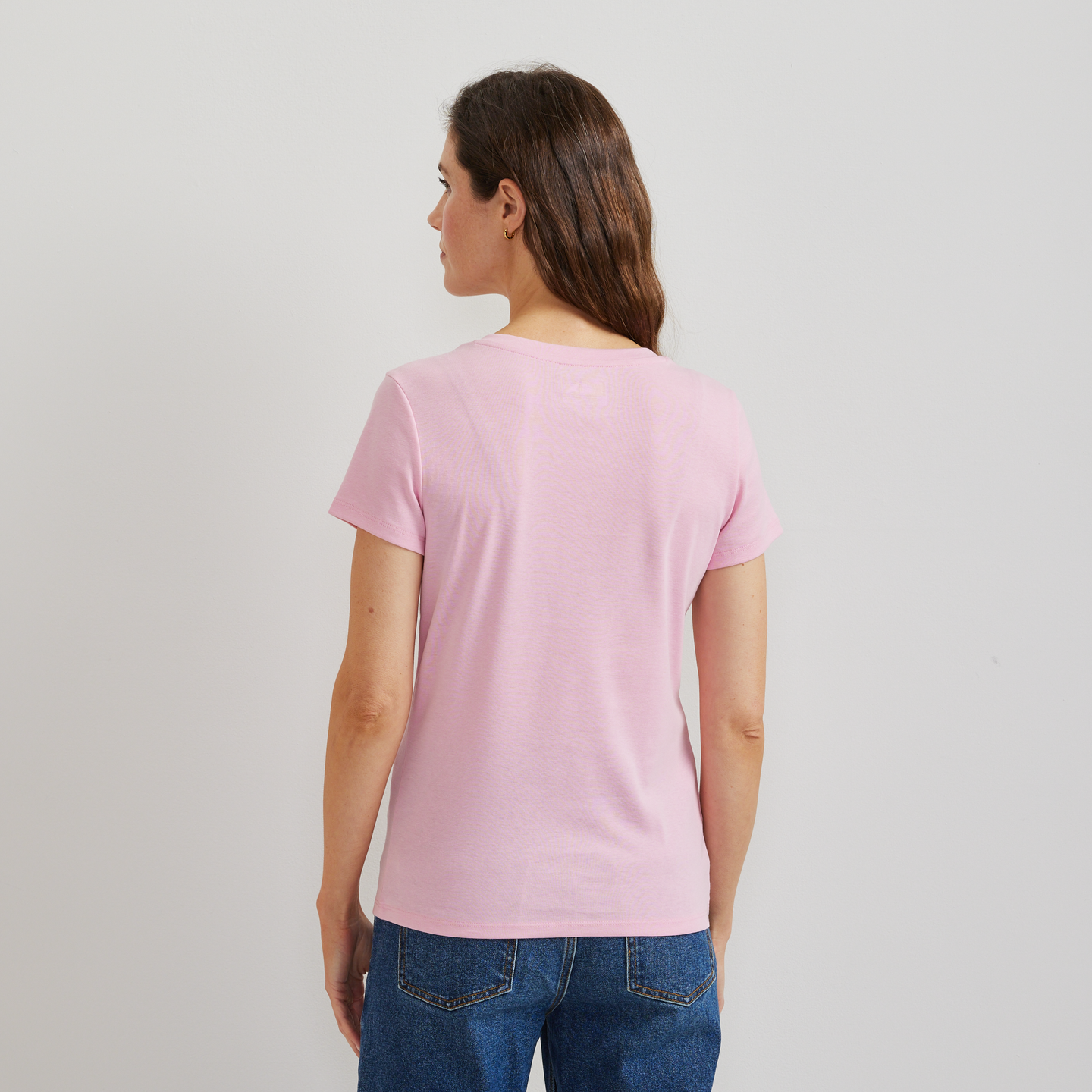 Women's Everyday Short-Sleeve V-Neck T-Shirt-Peony-Regular-F1
