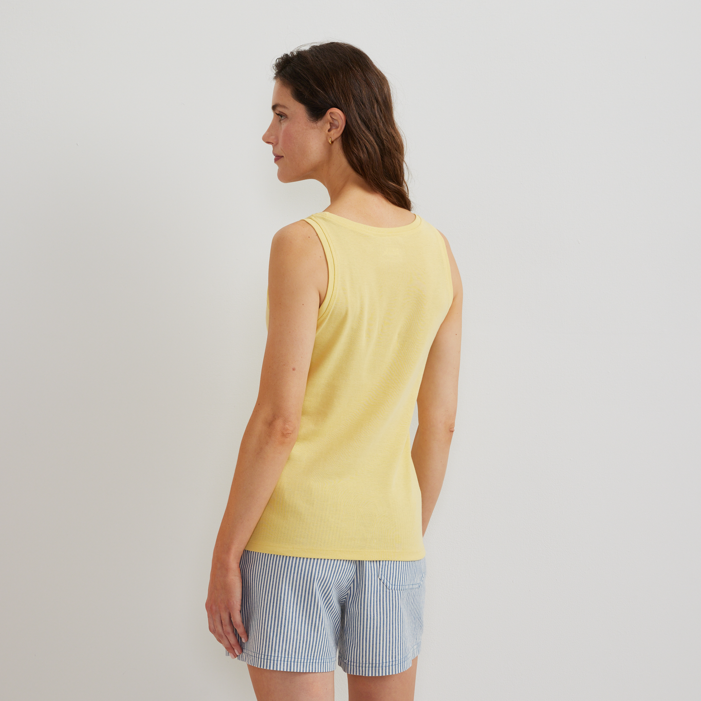 Women's Everyday Scoop-Neck Tank-Yellow-Regular-F1