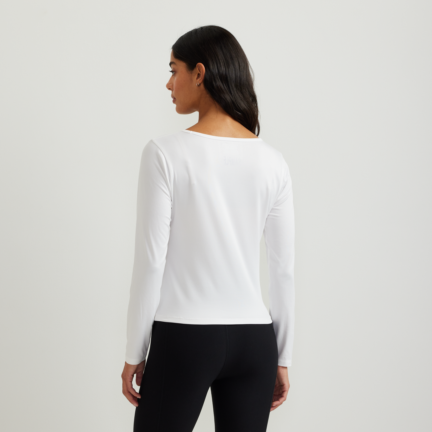 Women's Surreal Wrap-Front Travel T-Shirt-White-Regular-F1