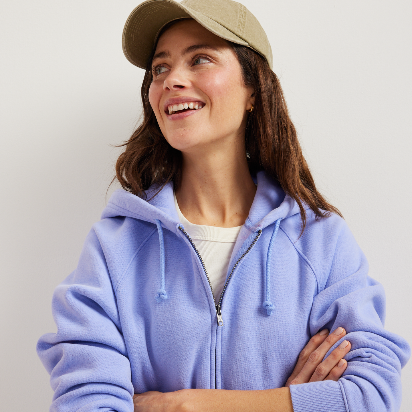 Women's Vintage Soft Full-Zip Hoodie-Dusty Lavendar-Regular-T5