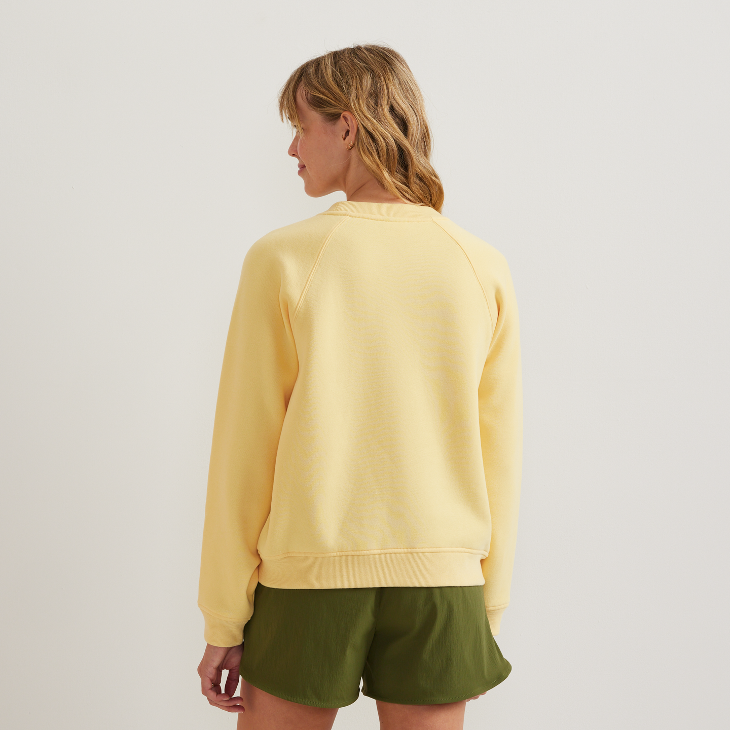 Women's Vintage Soft Crew Sweatshirt-Yellow-Regular-F1