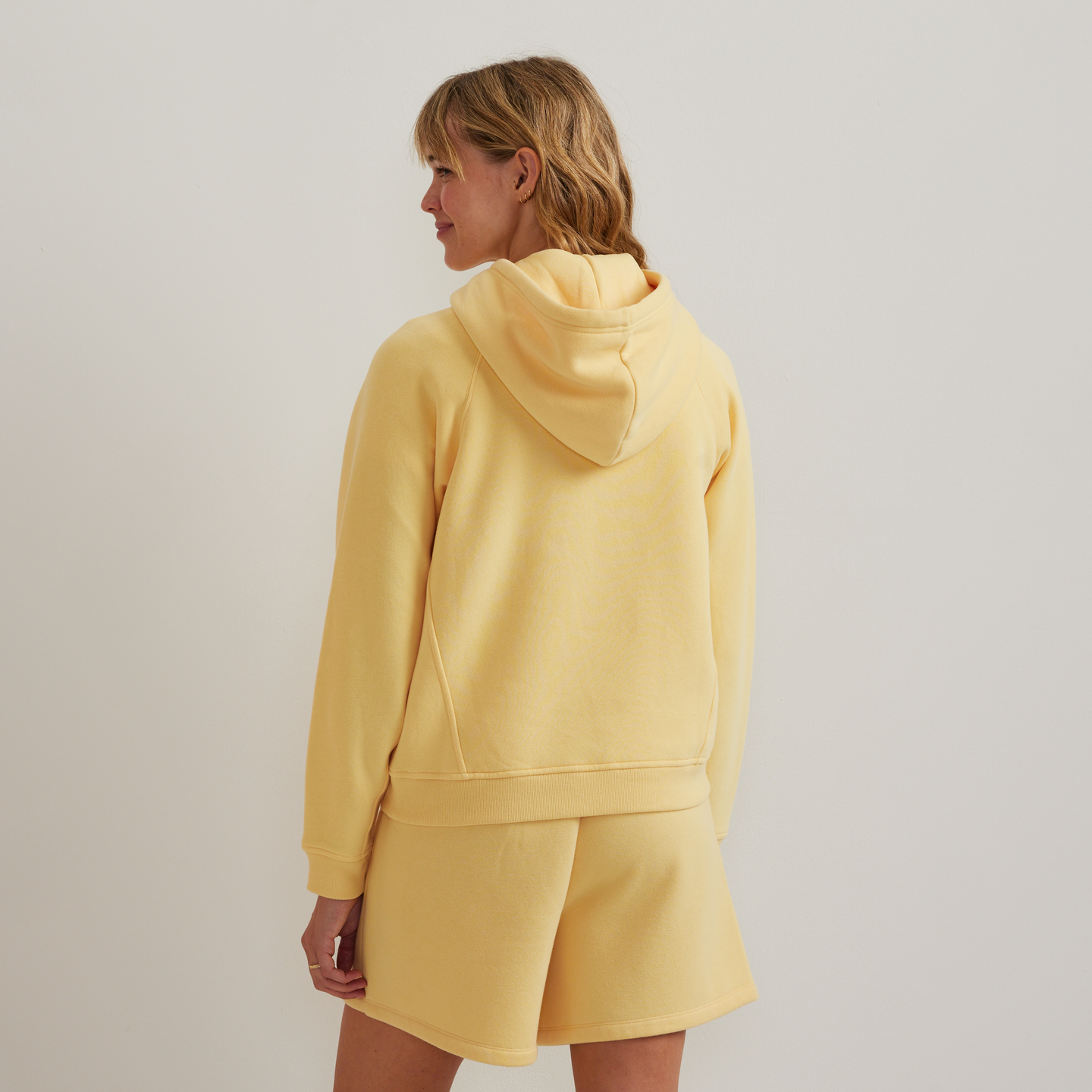 Women's Vintage Soft Pullover Hoodie-Yellow-Regular-F1
