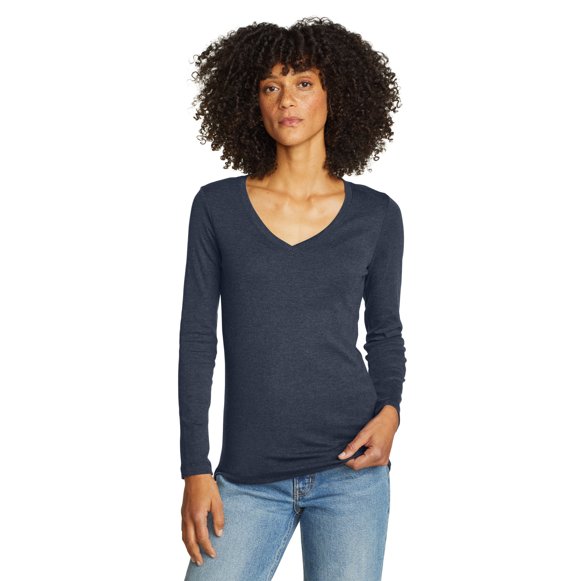 Fav Long Sleeve V Neck T Shirt