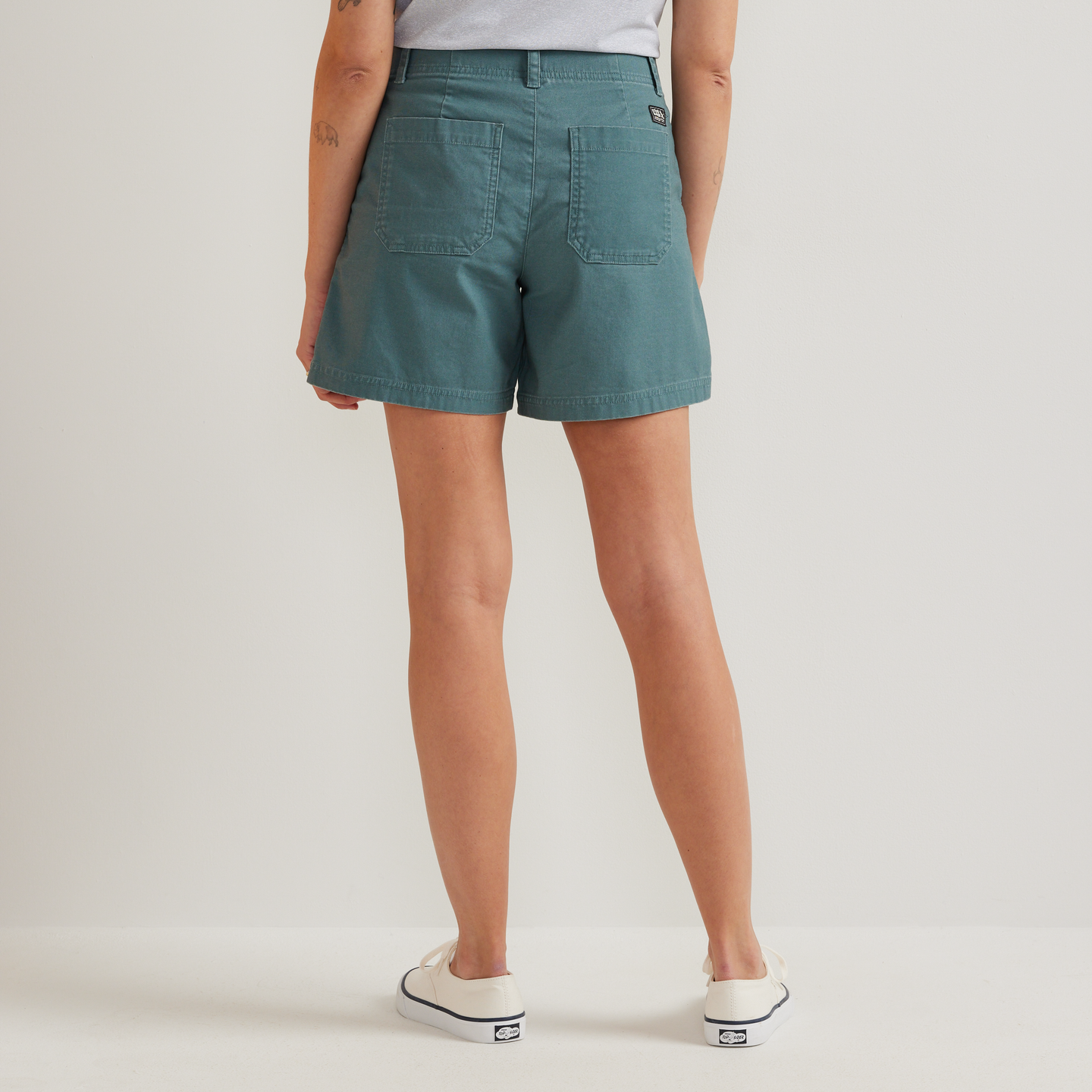 Women's Canvas Utility Shorts-Patina-Regular-F1