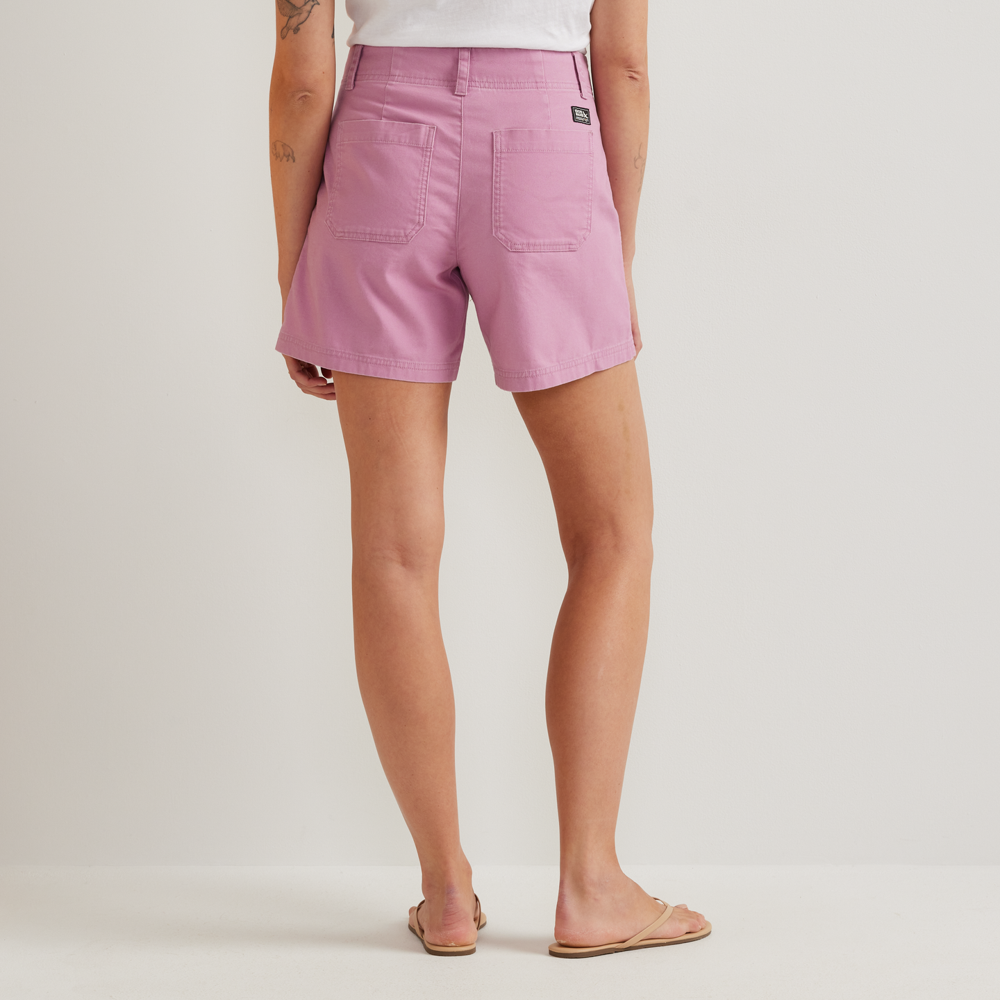 Women's Canvas Utility Shorts-VintageRose-Regular-F1