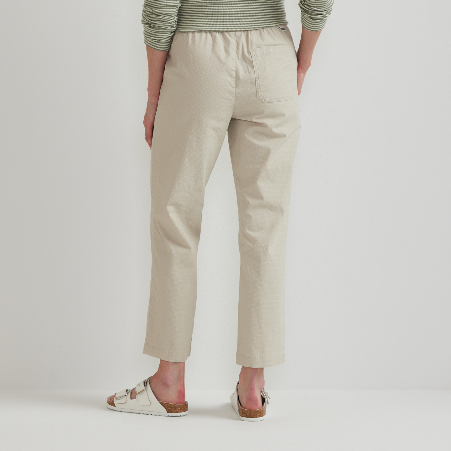 Women's Cotton Ripstop Ankle Pants-Pumice-Regular-F1