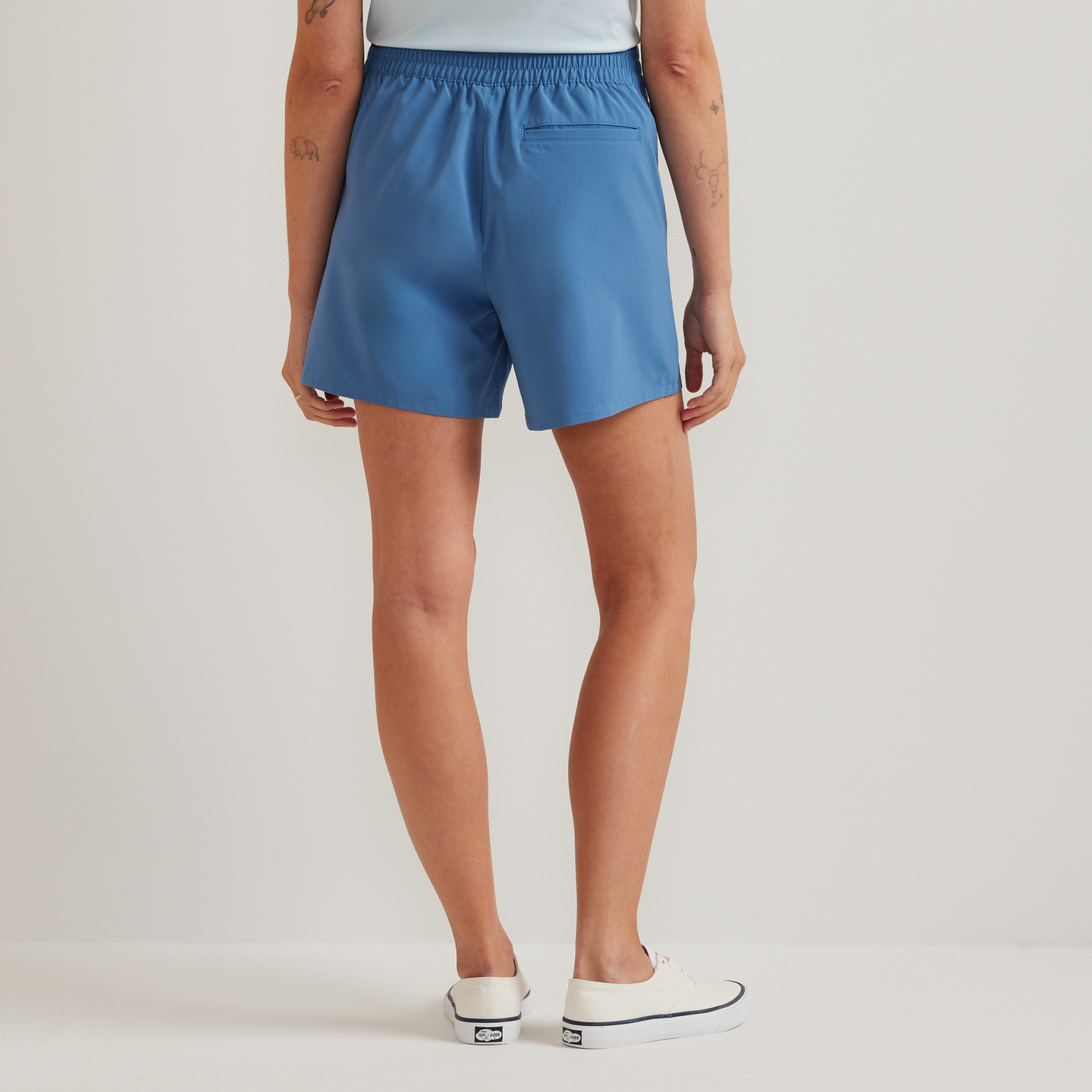 Women's Departure Pull-On Shorts-Tile Blue-Regular-F1