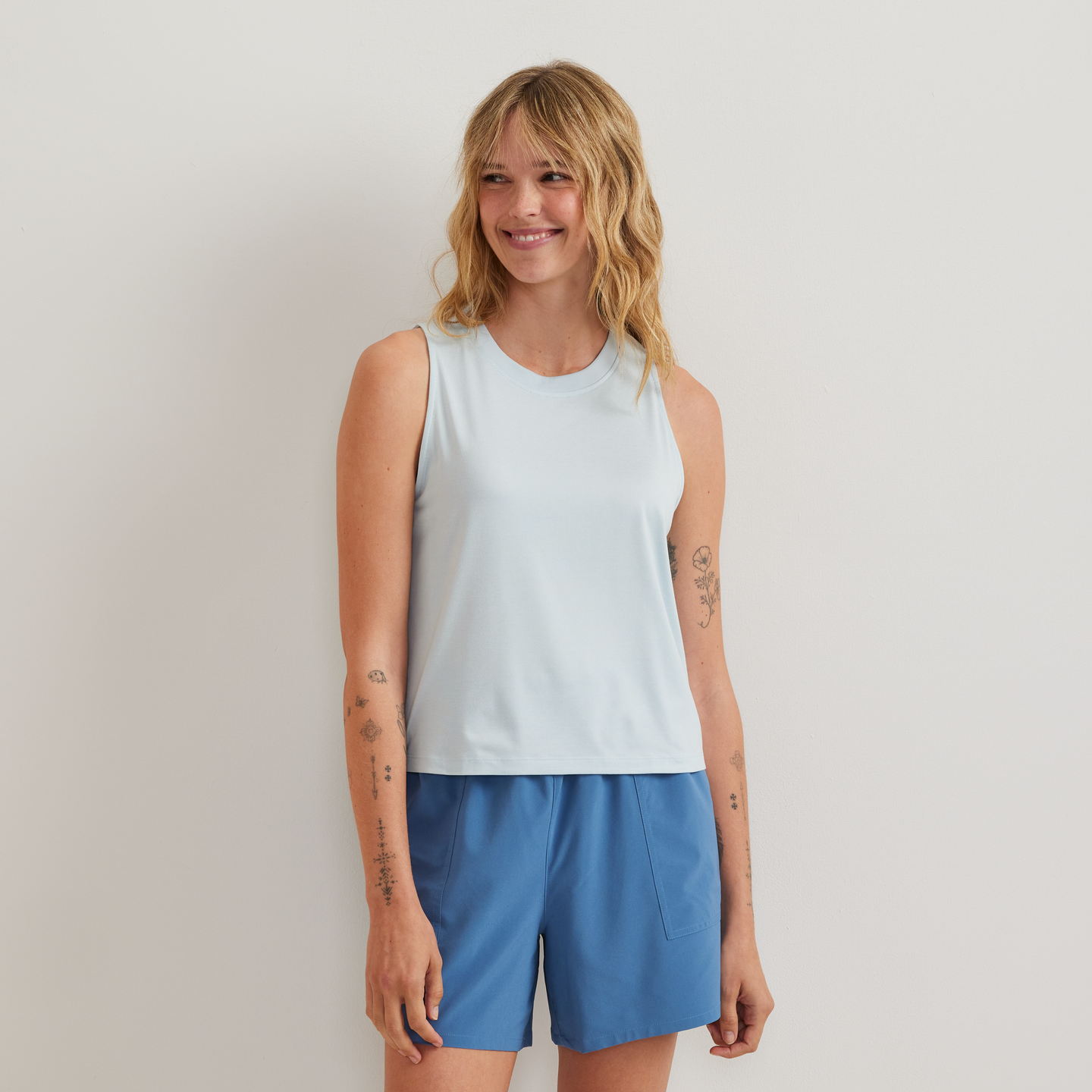 Women's Departure Pull-On Shorts-Tile Blue-Regular-Q1