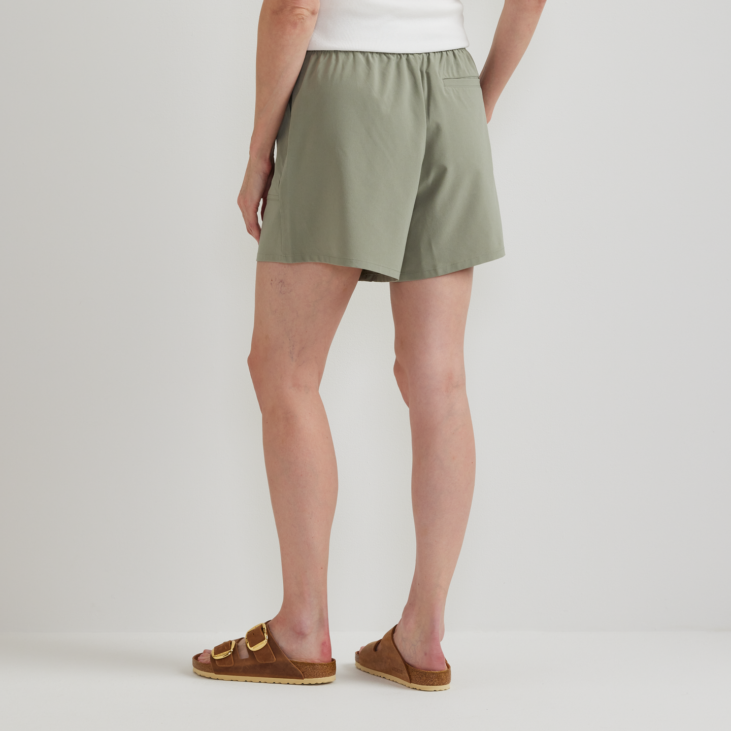 Women's Departure Pull-On Shorts-Sage-Regular-F1