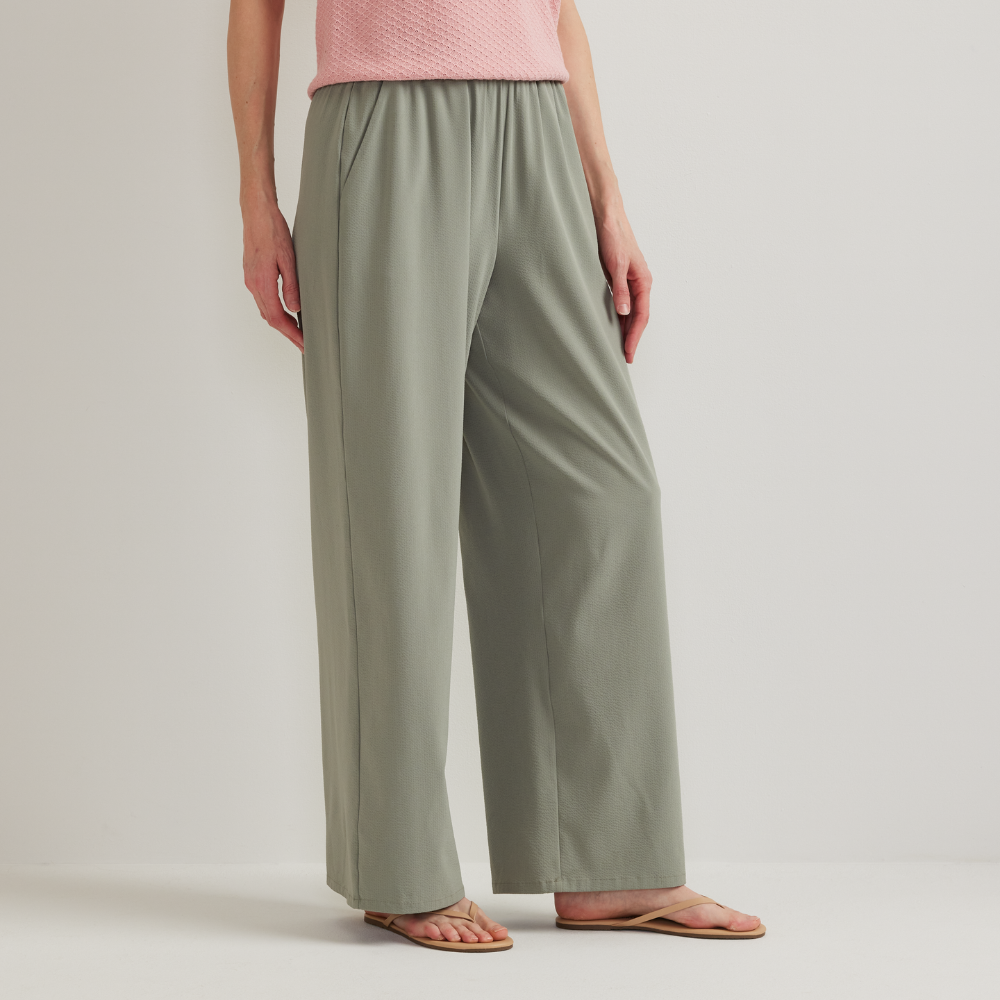 Women's Rio Textured Pants-Sage-Regular-J1