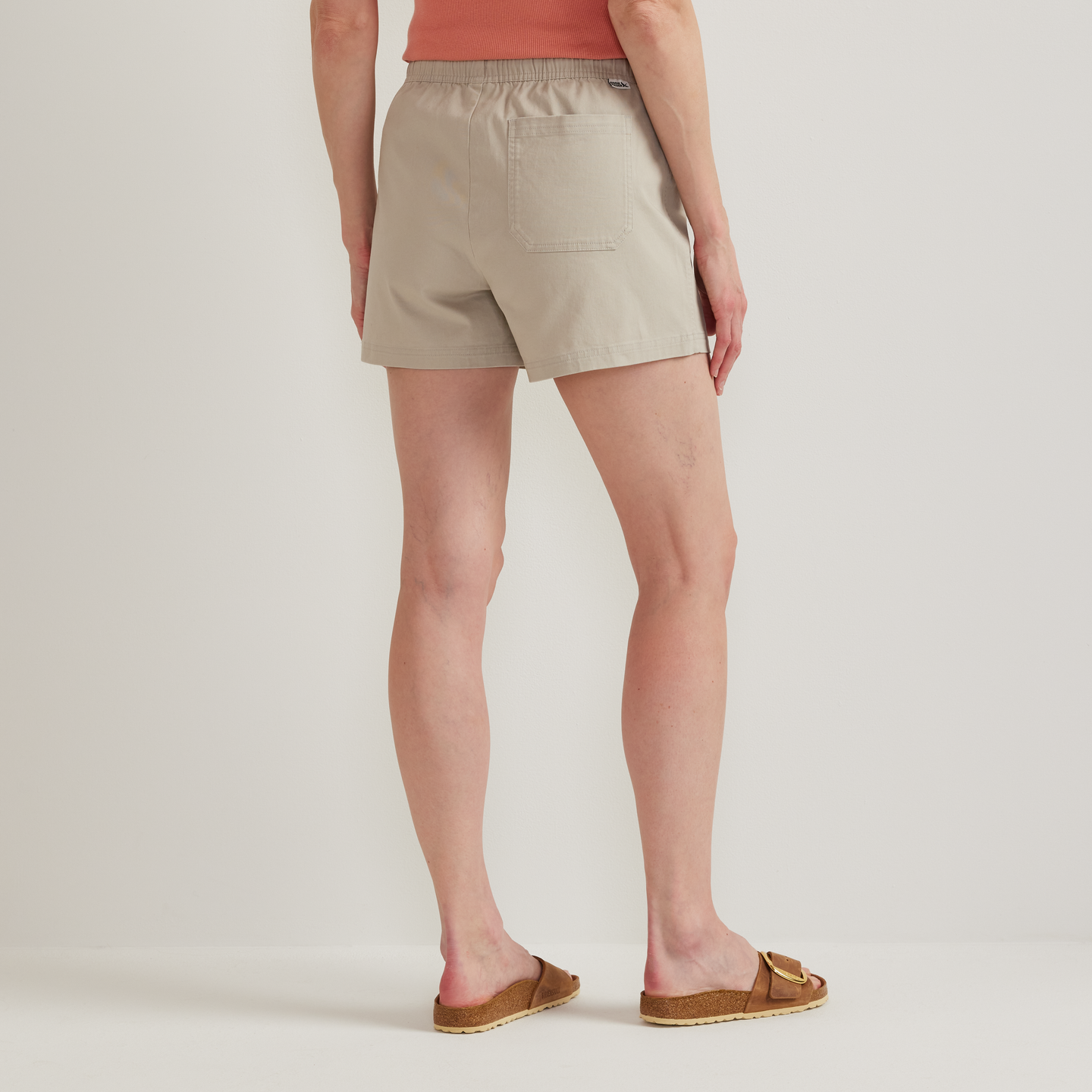 Women's Softened Legend Wash Relaxed Shorts-Pumice-Regular-F1