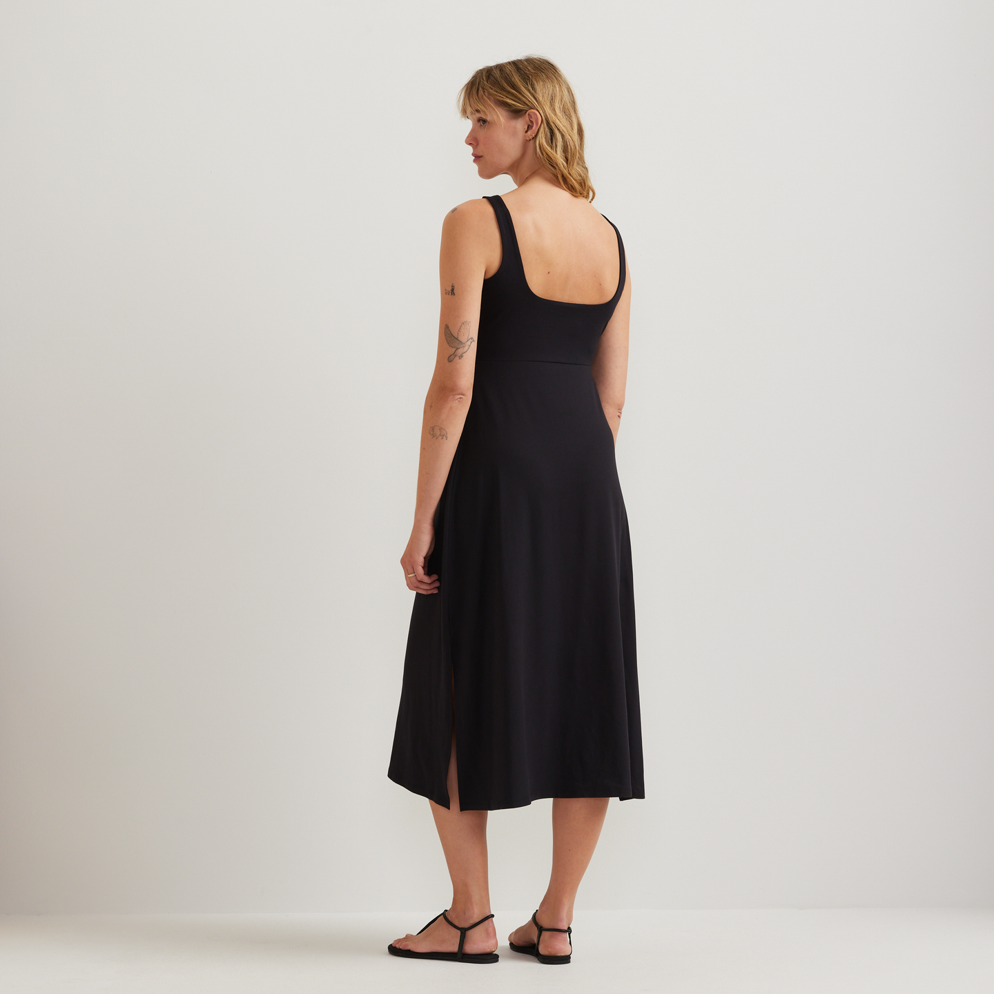 Women's Sightseer Knit Sl Dress-Black-Regular-F1