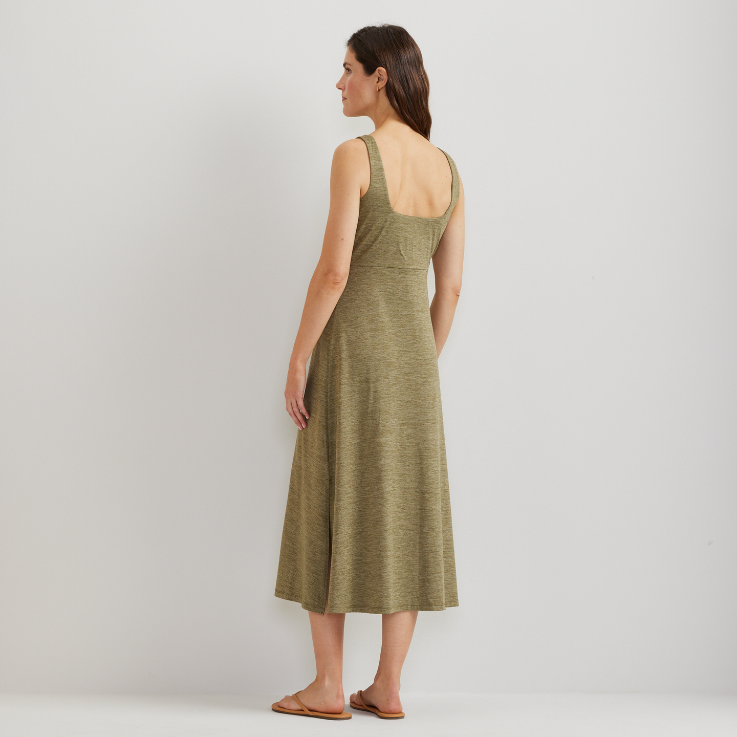 Women's Sightseer Knit Sl Dress-Dusty Sage-Regular-F1