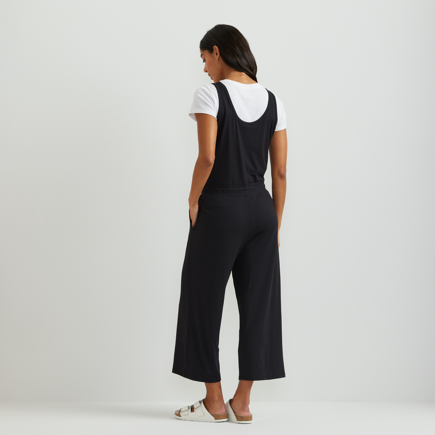 Women's Sightseer Knit Jumpsuit-Black-Regular-F1