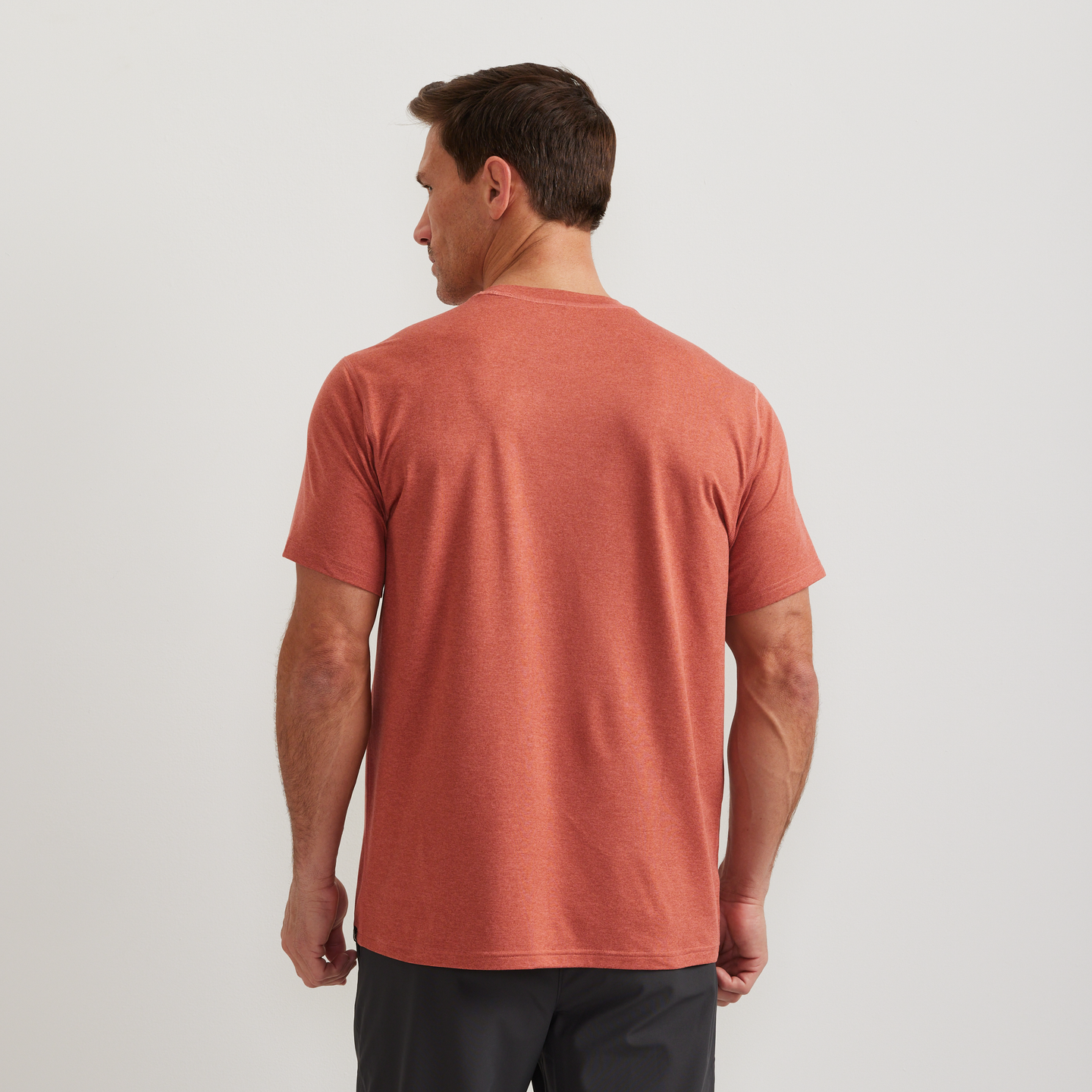 Men's Mountain Trek Short-Sleeve T-Shirt-Mineral Red-Regular-F1