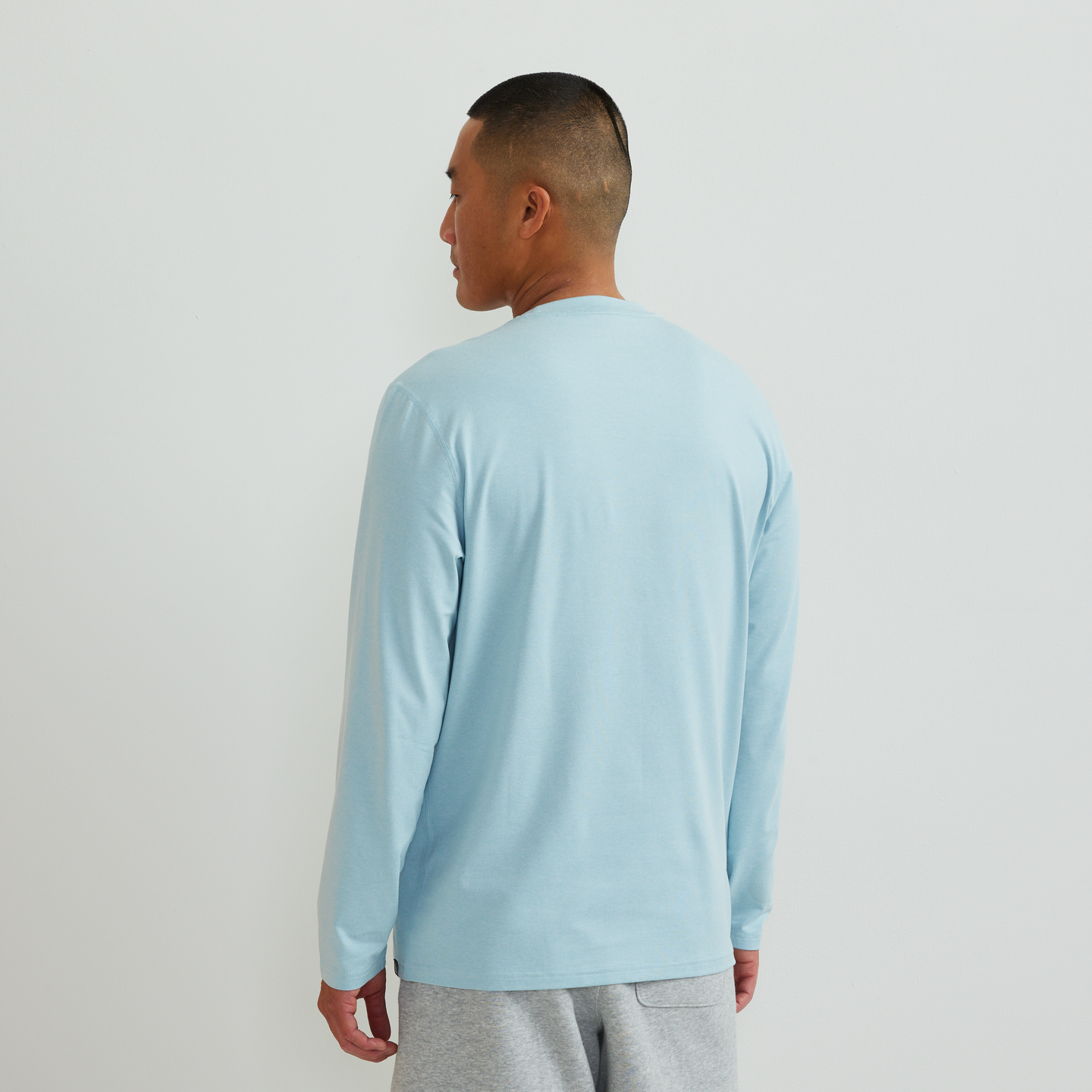 Men's Mountain Trek Long-Sleeve Shirt-Lt Blue-Regular-F1