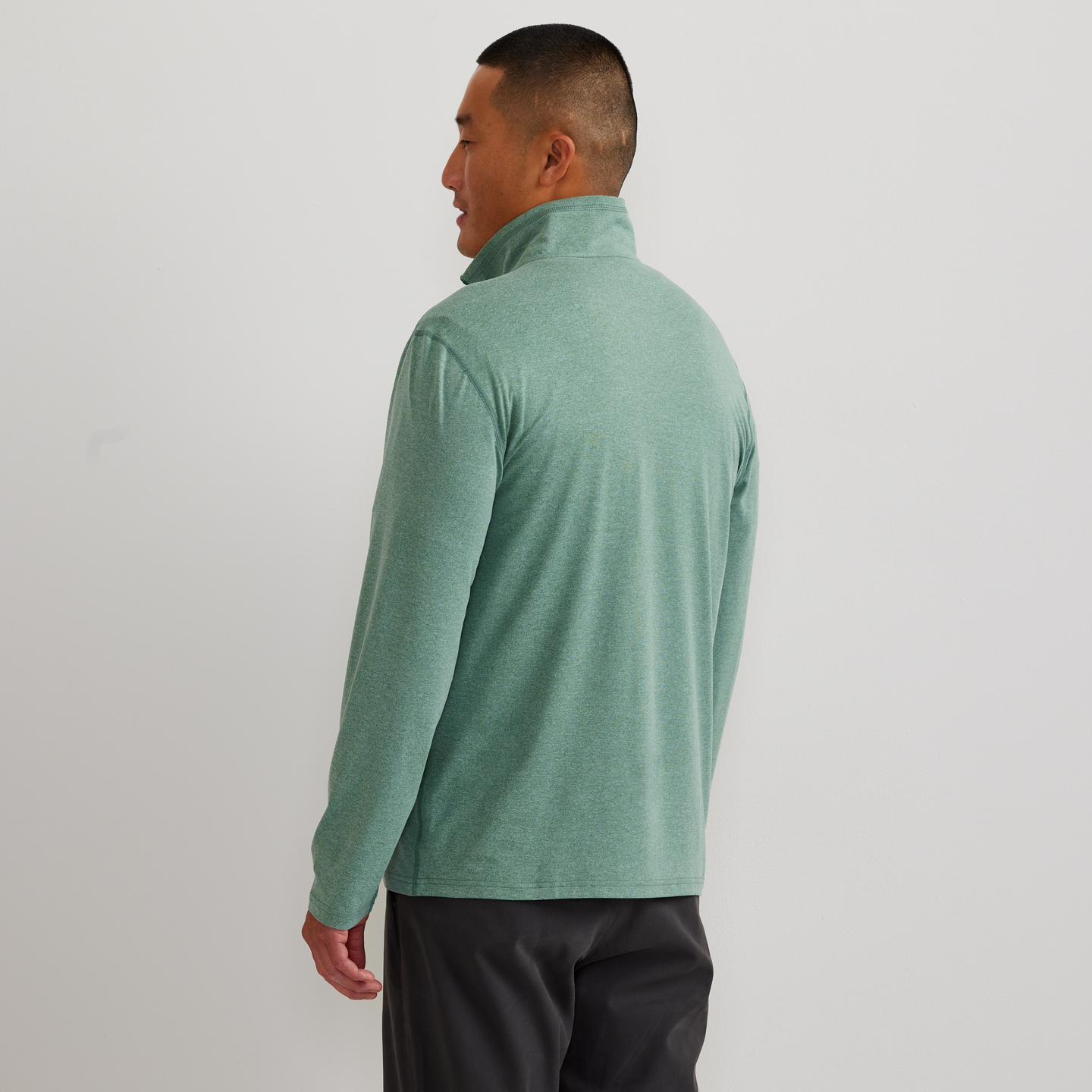 Men's Mountain Trek 1/2-Zip Mock-Vibrant Green-Regular-F1