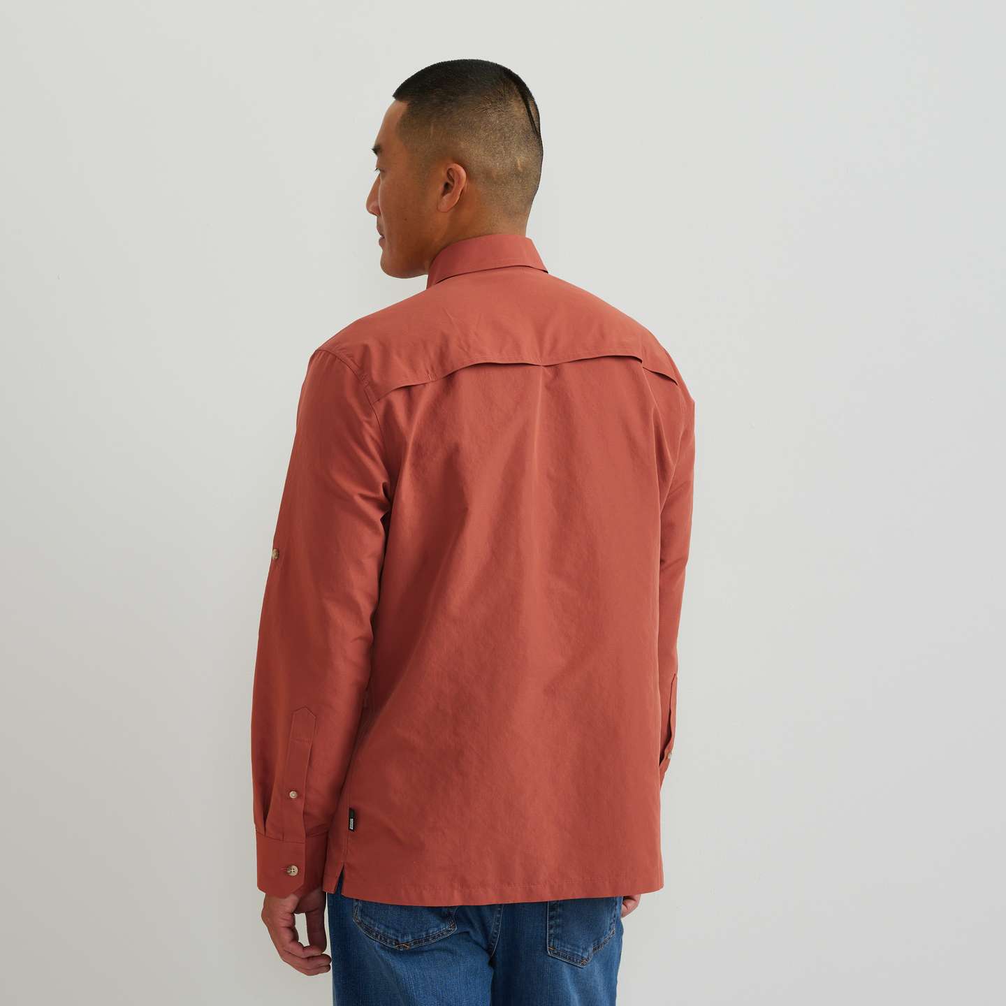 Men's Rainier Long-Sleeve Ripstop Shirt-Mineral Red-Regular-F1