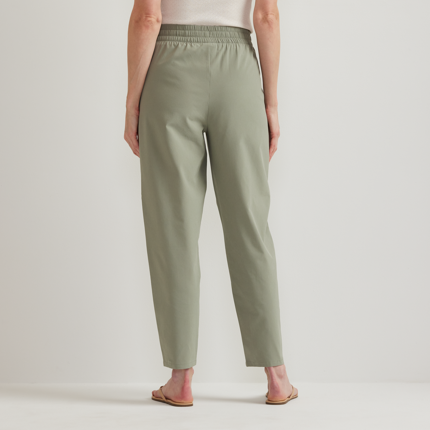 Women's Departure Stretch Tie-Front Ankle Pants-Sage-Regular-15
