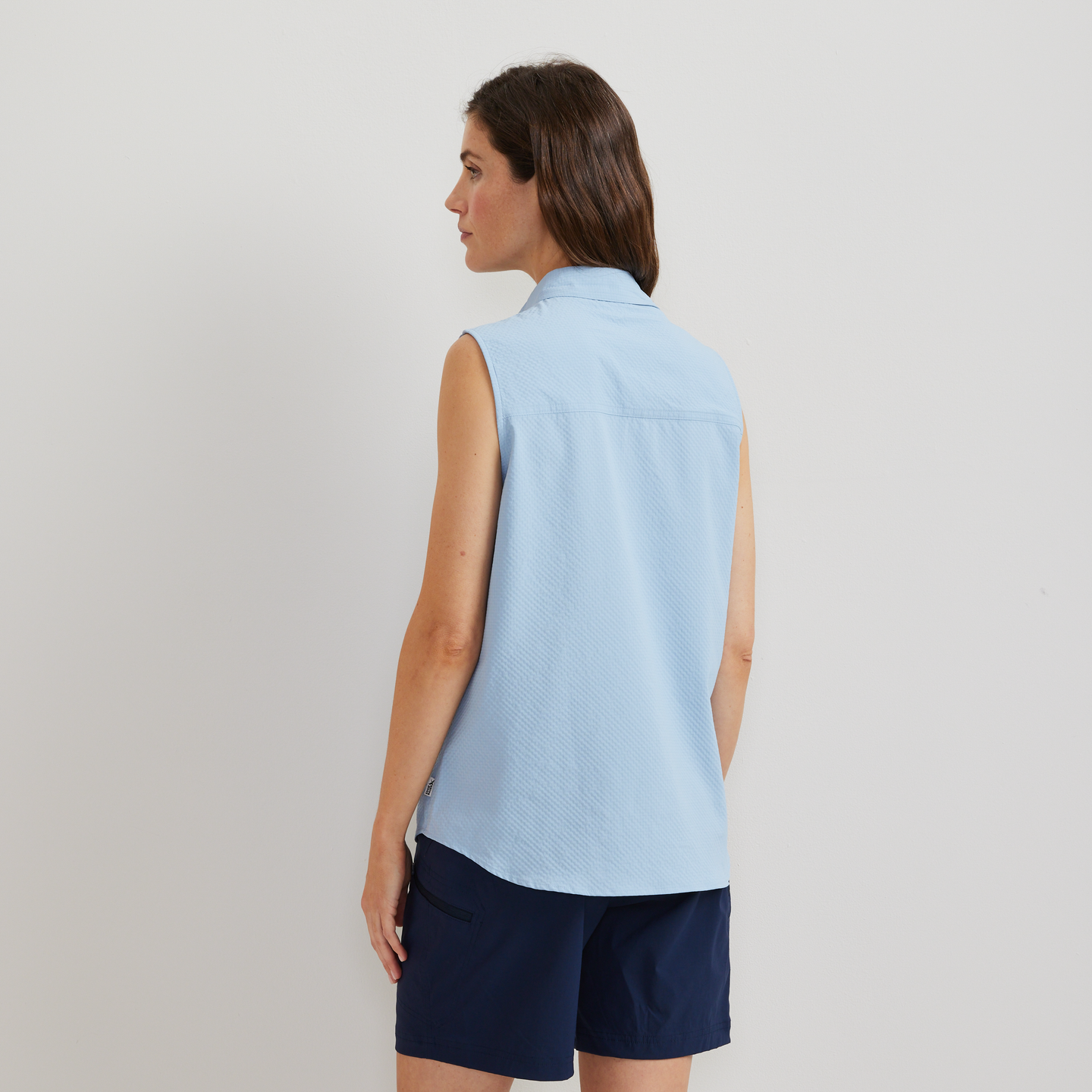 Women's Sleeveless Mountain Shirt 3.0 - Solid-Slate Blue-Regular-F1