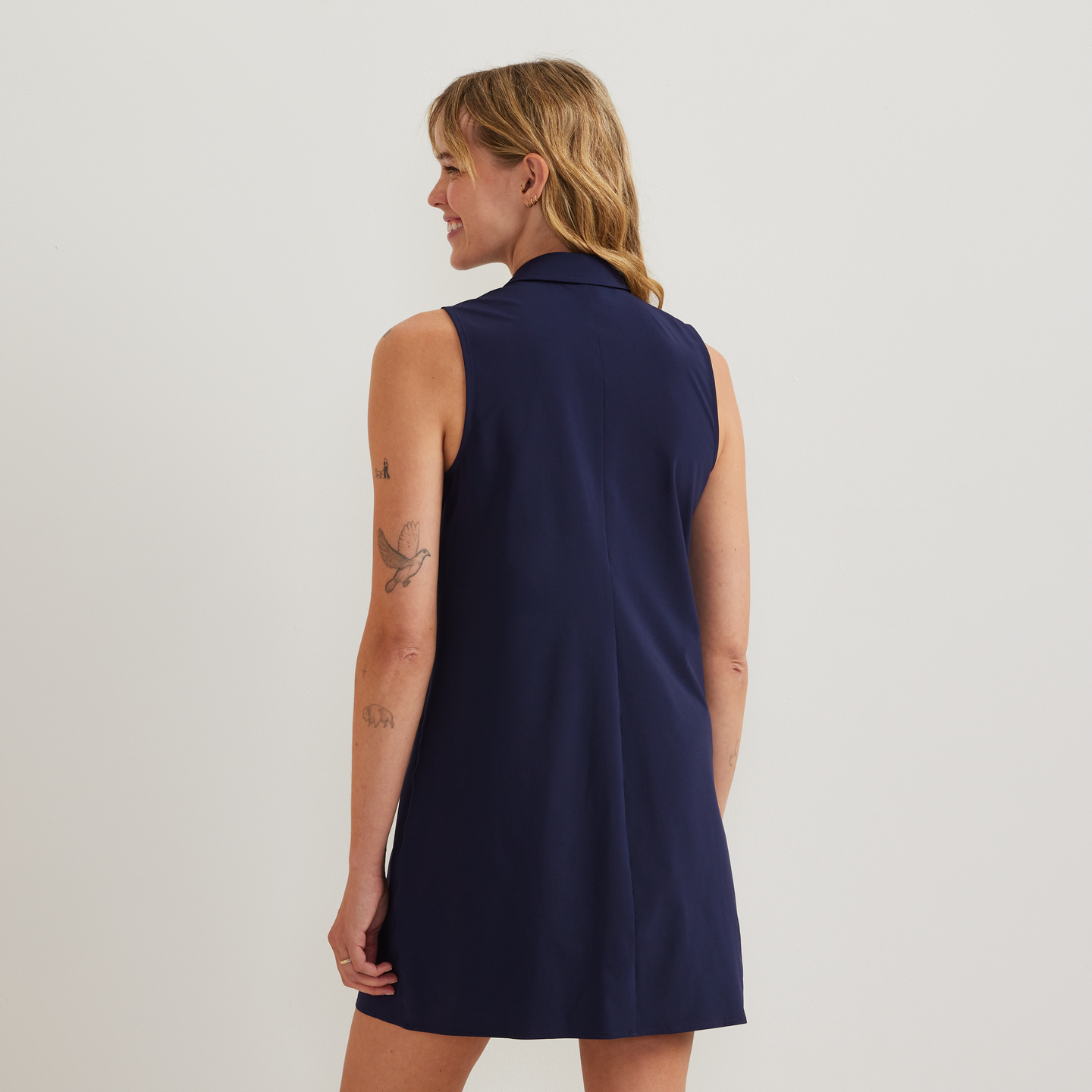 Women's Departure Polo Dress-Atlantic-Regular-F1