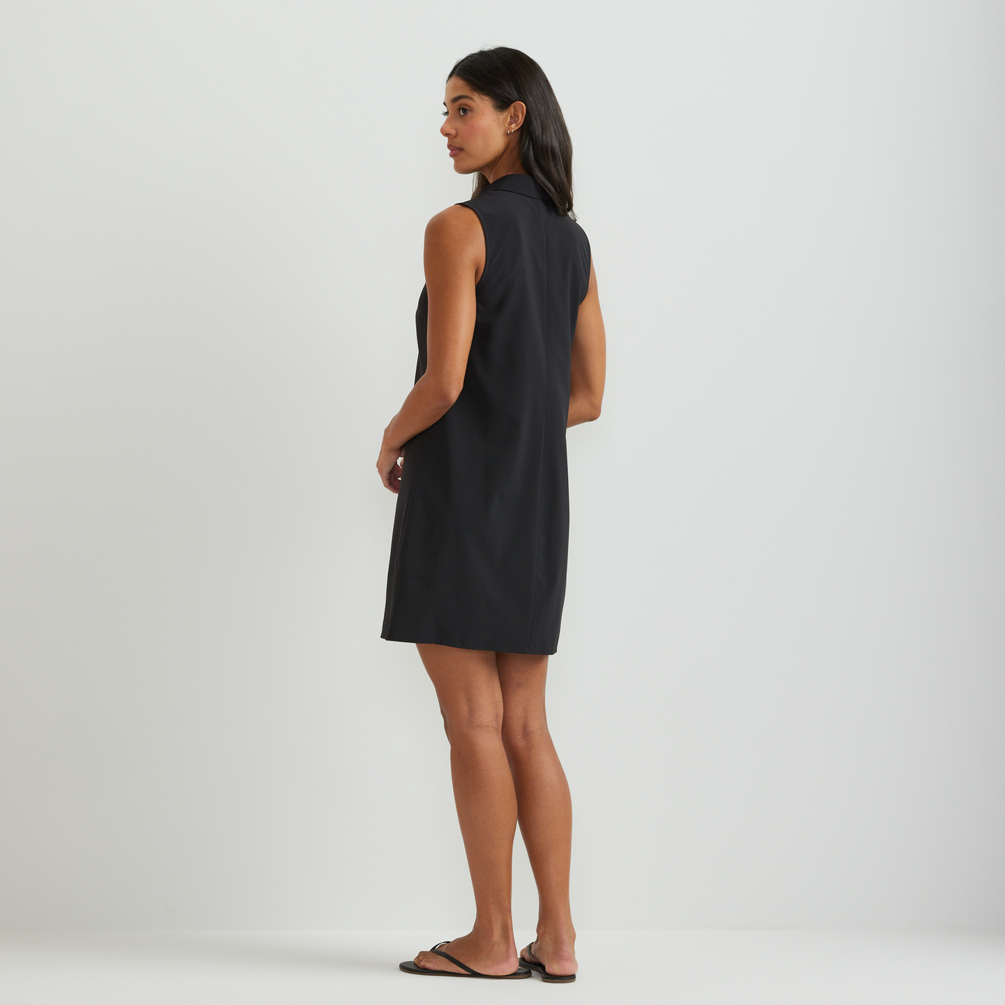 Women's Departure Polo Dress-Black-Regular-F1