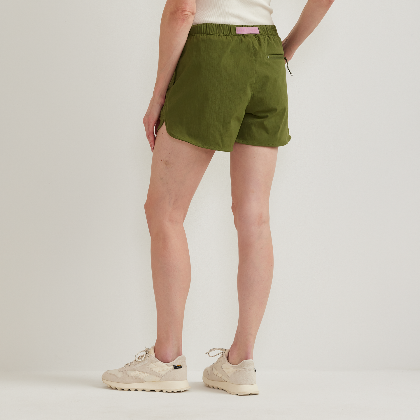 Women's Belted Ripstop Shorts-Irish Moss-Regular-F1