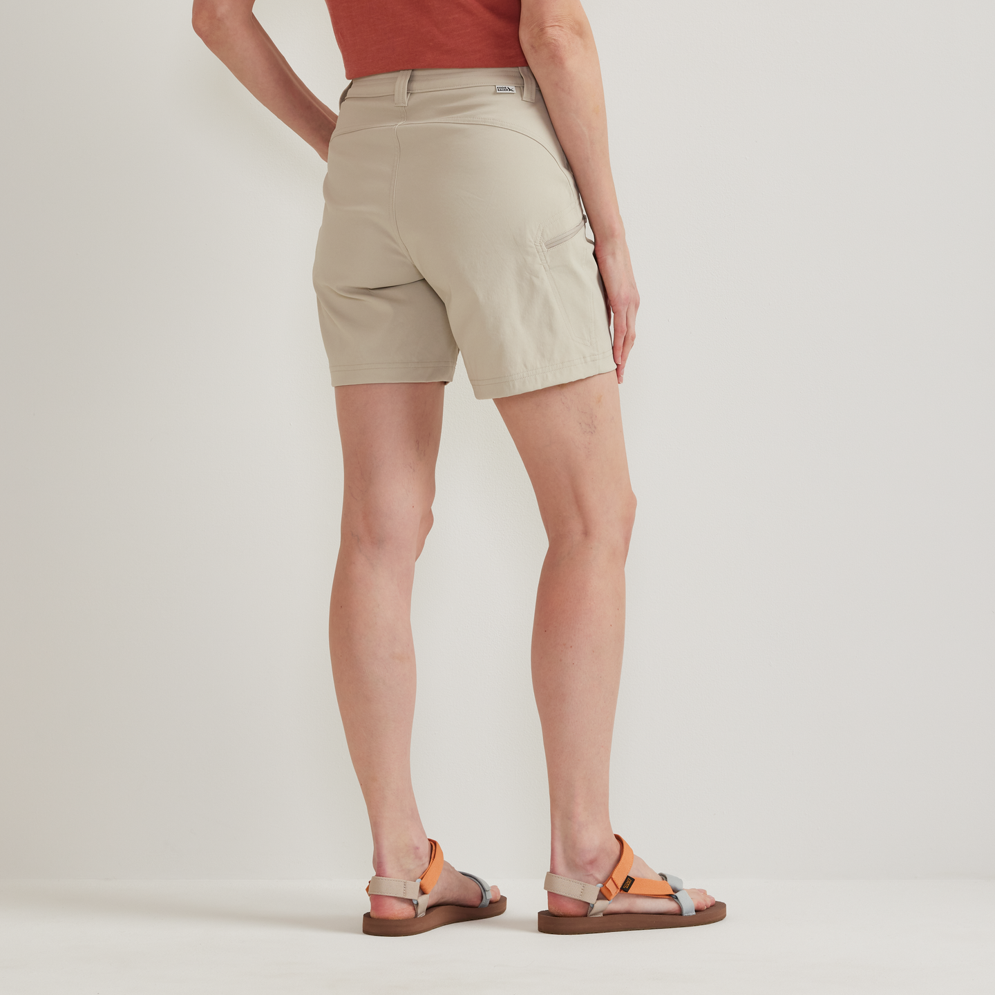 Women's Guide Pro High Rise Shorts-Pumice-Regular-F1